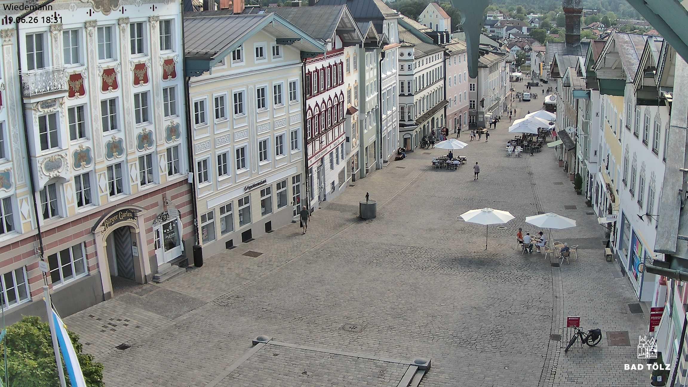 Archiv Foto Webcam Obere Marktstraße Bad Tölz
