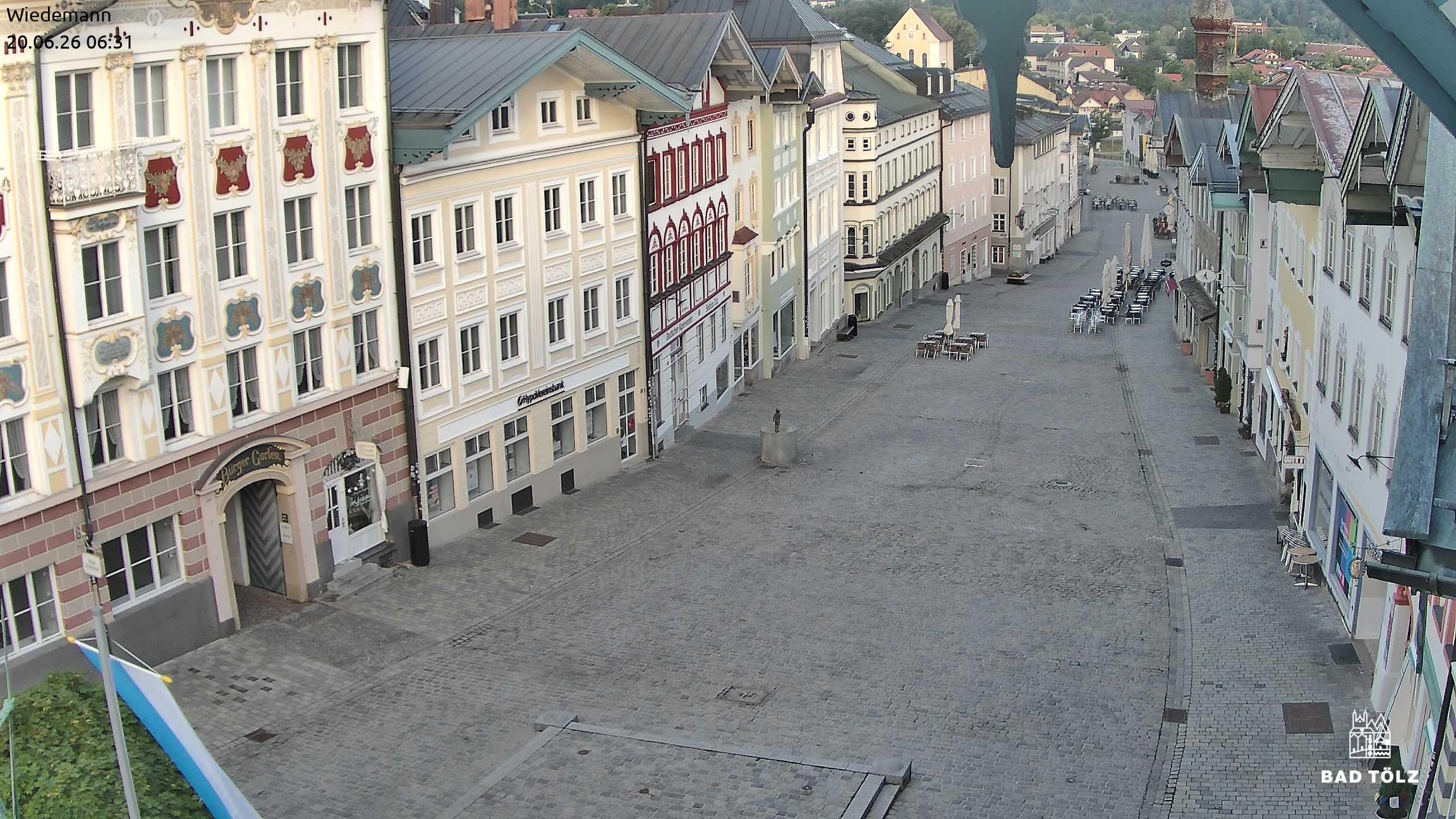 Archiv Foto Webcam Obere Marktstraße Bad Tölz