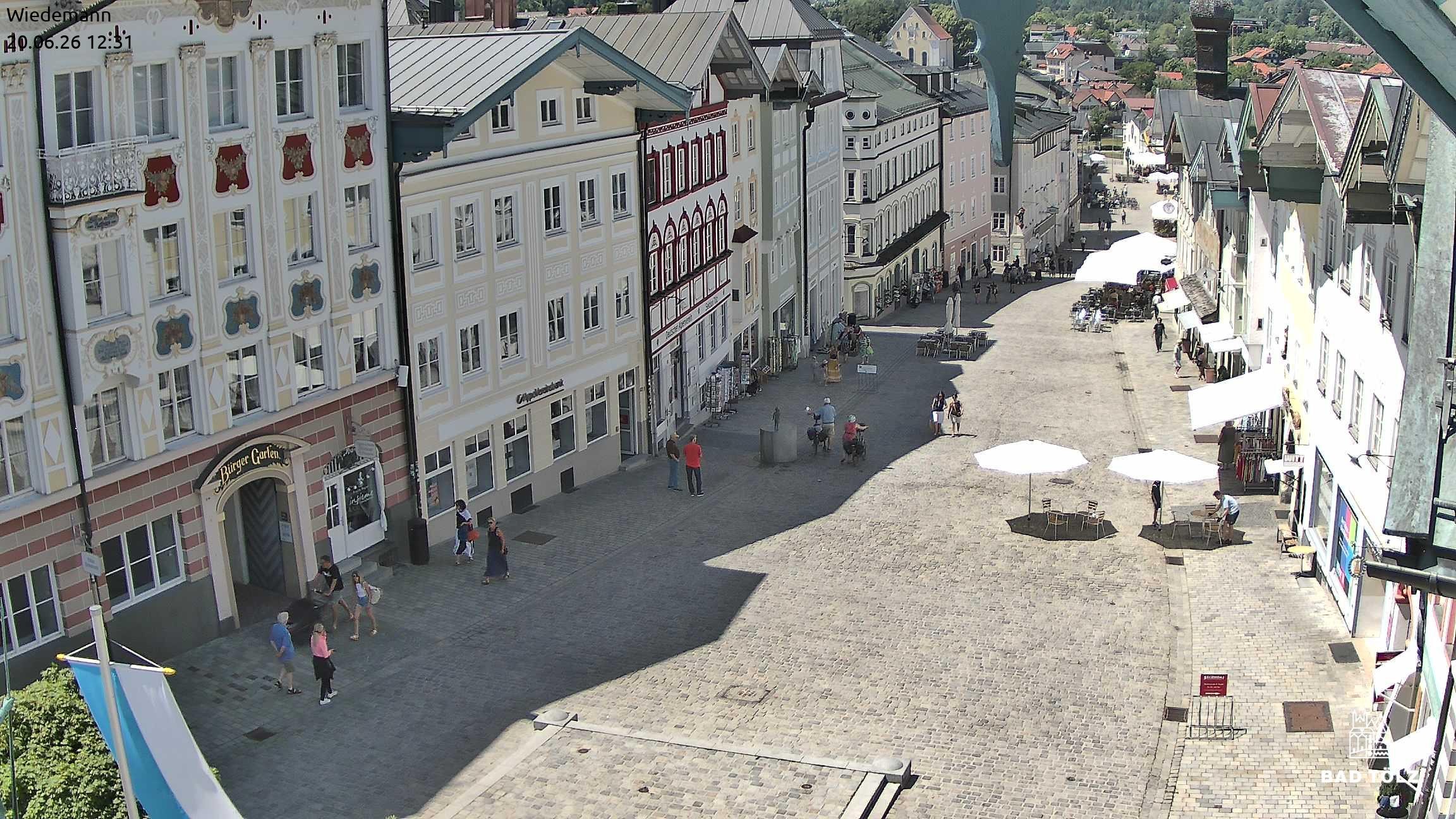 Archiv Foto Webcam Obere Marktstraße Bad Tölz