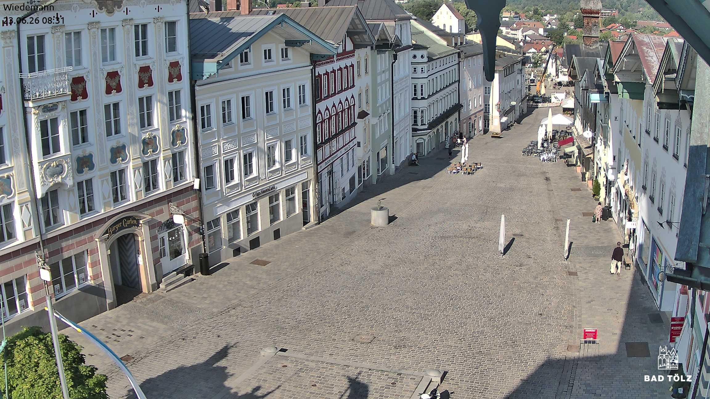 Archiv Foto Webcam Obere Marktstraße Bad Tölz