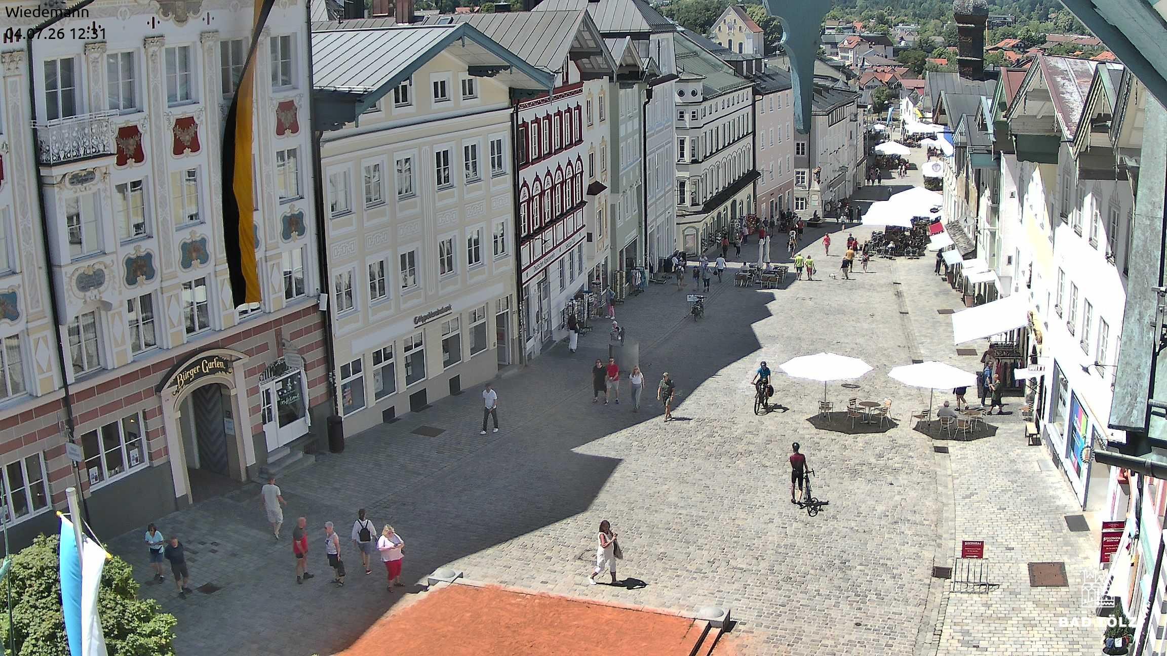 Archiv Foto Webcam Obere Marktstraße Bad Tölz