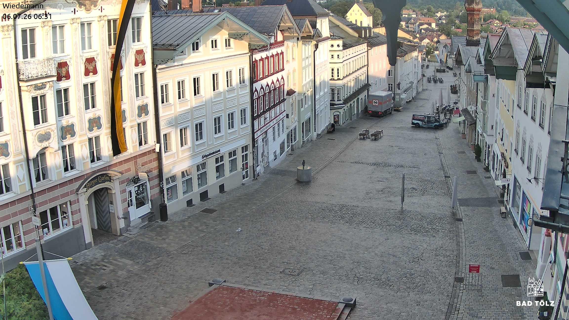 Archiv Foto Webcam Obere Marktstraße Bad Tölz