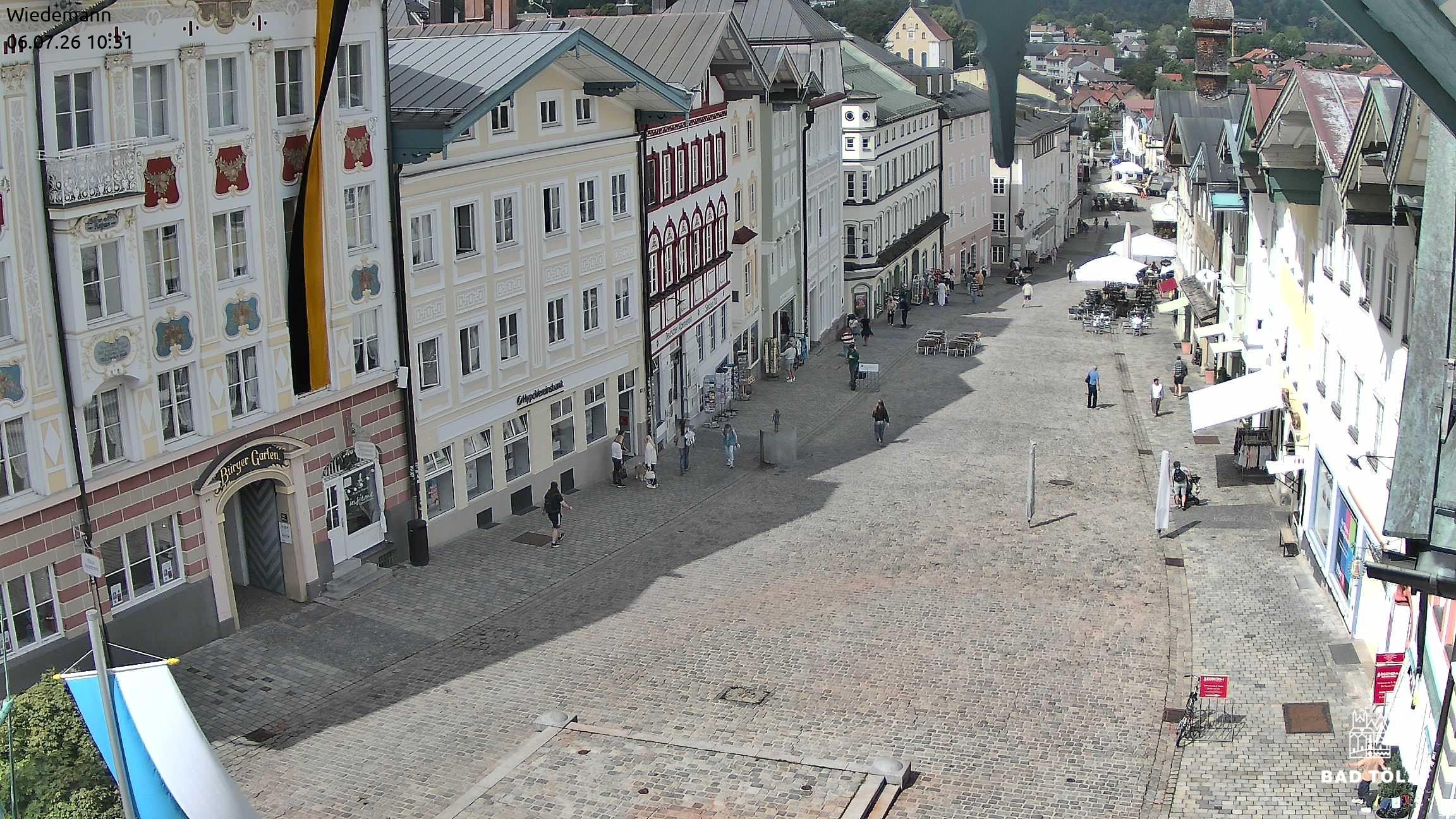 Archiv Foto Webcam Obere Marktstraße Bad Tölz