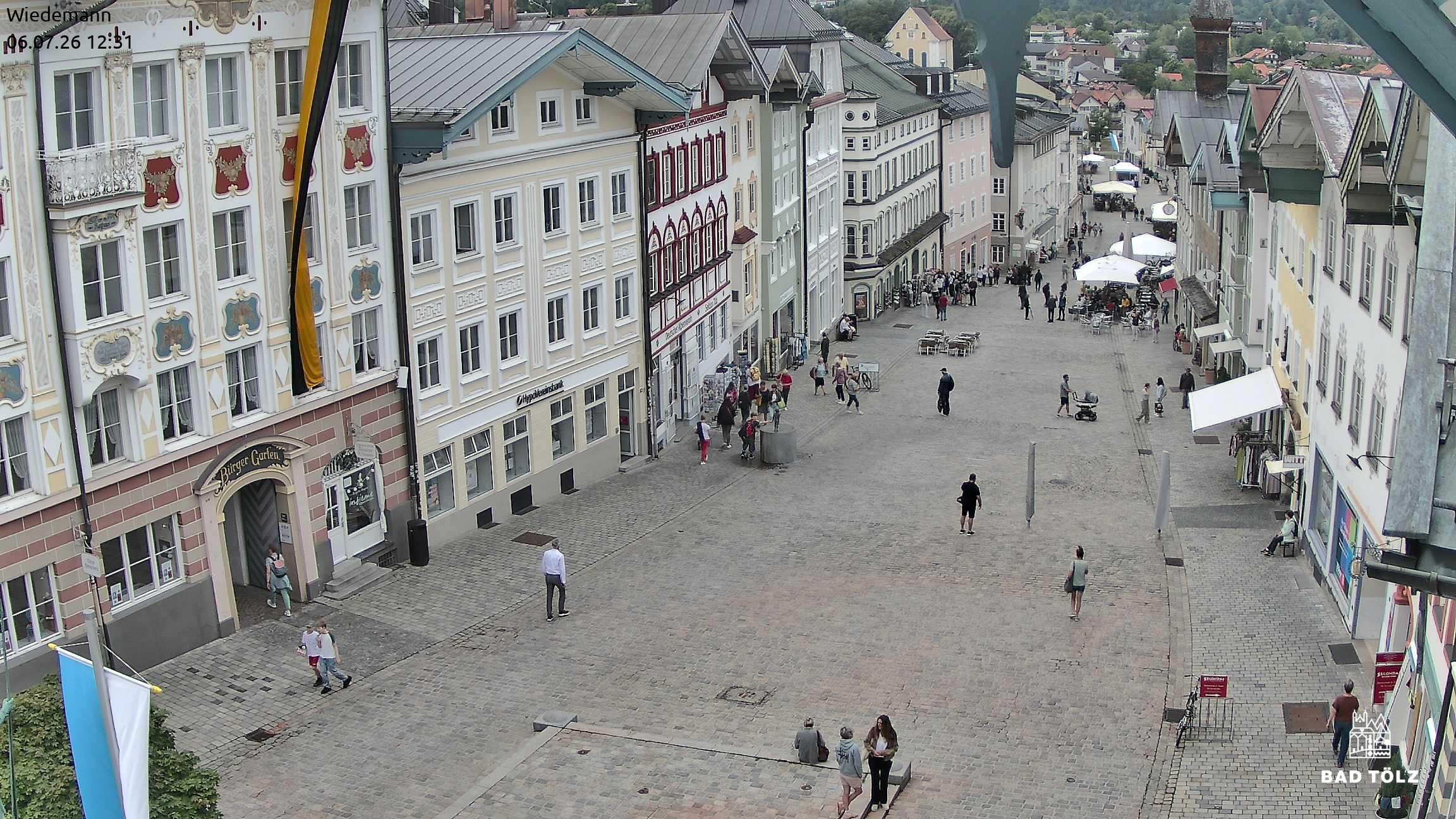 Archiv Foto Webcam Obere Marktstraße Bad Tölz