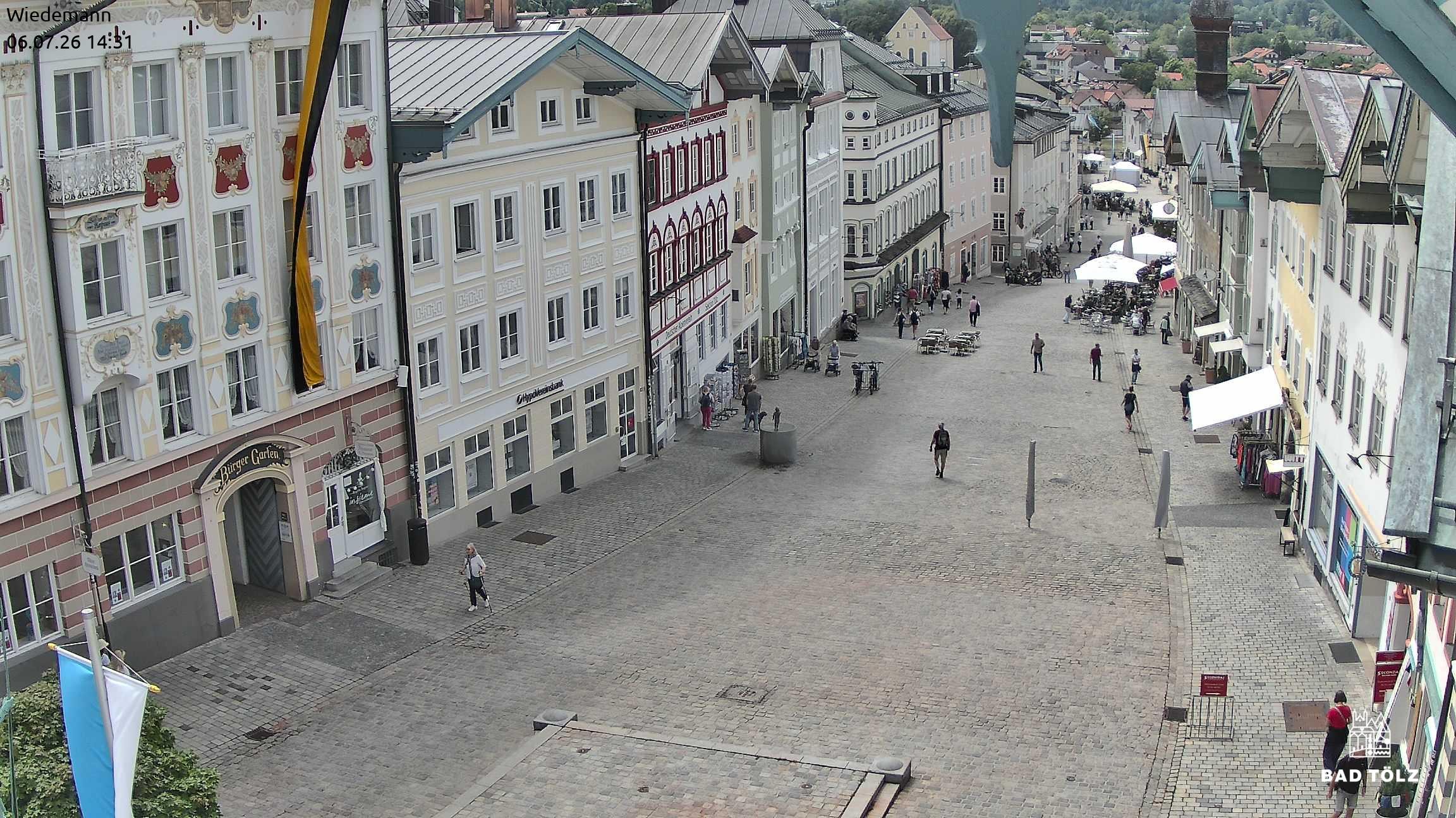 Archiv Foto Webcam Obere Marktstraße Bad Tölz