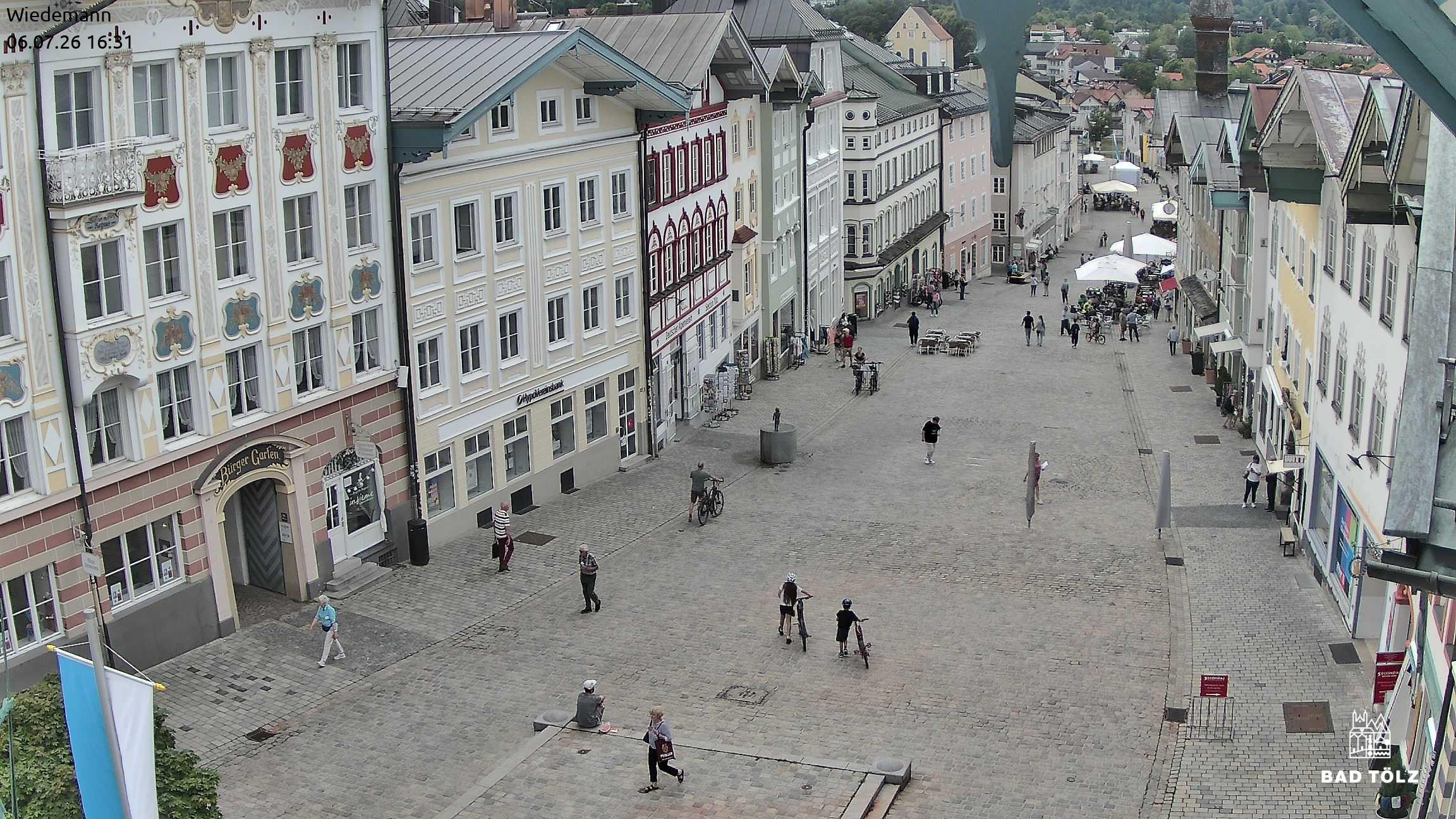 Archiv Foto Webcam Obere Marktstraße Bad Tölz
