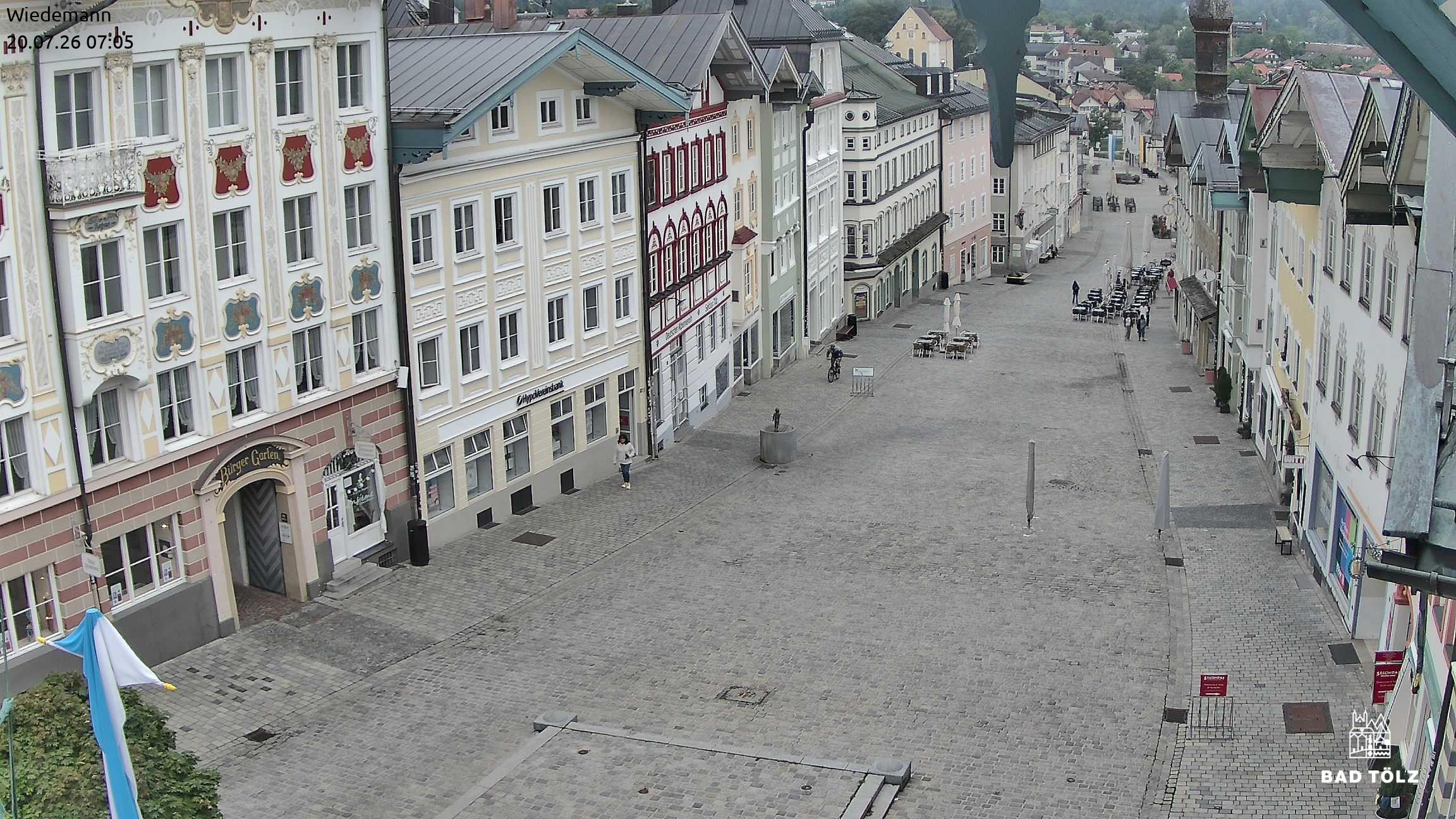 Archiv Foto Webcam Obere Marktstraße Bad Tölz