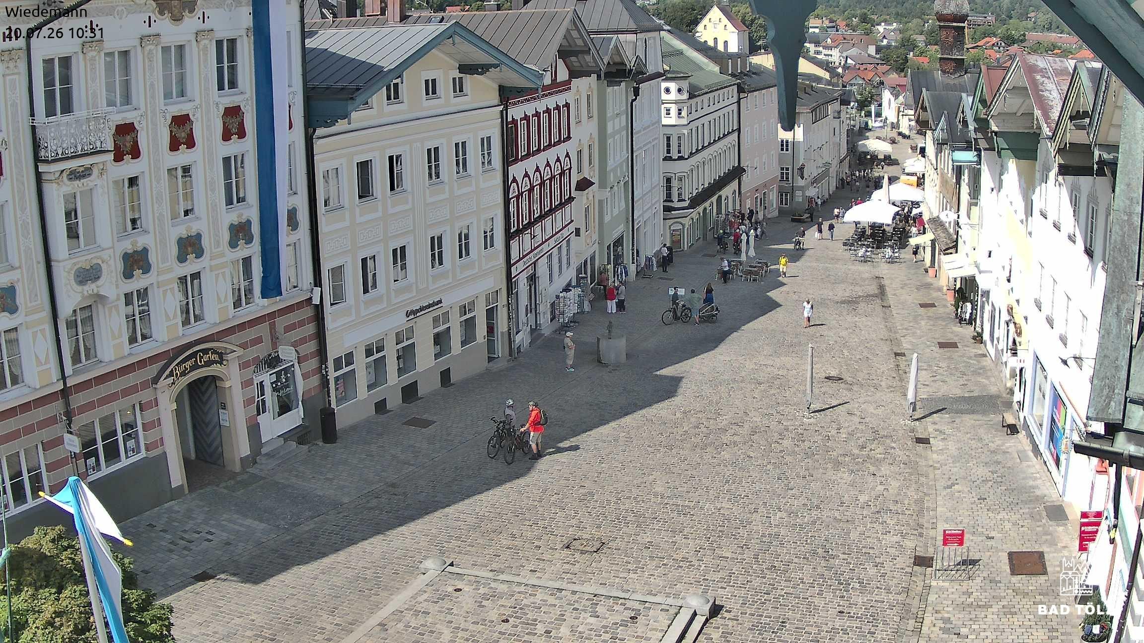 Archiv Foto Webcam Obere Marktstraße Bad Tölz