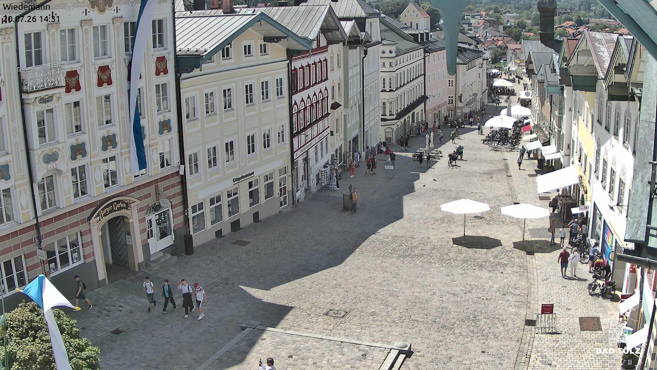 Archiv Foto Webcam Obere Marktstraße Bad Tölz
