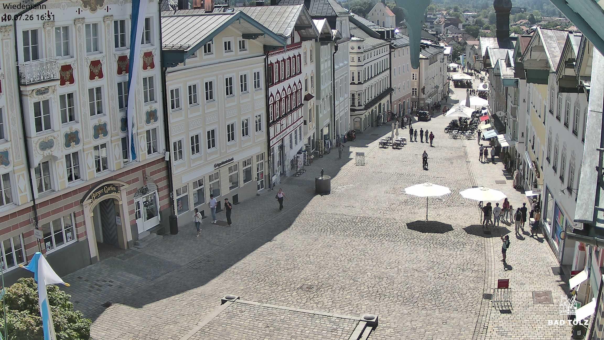 Archiv Foto Webcam Obere Marktstraße Bad Tölz