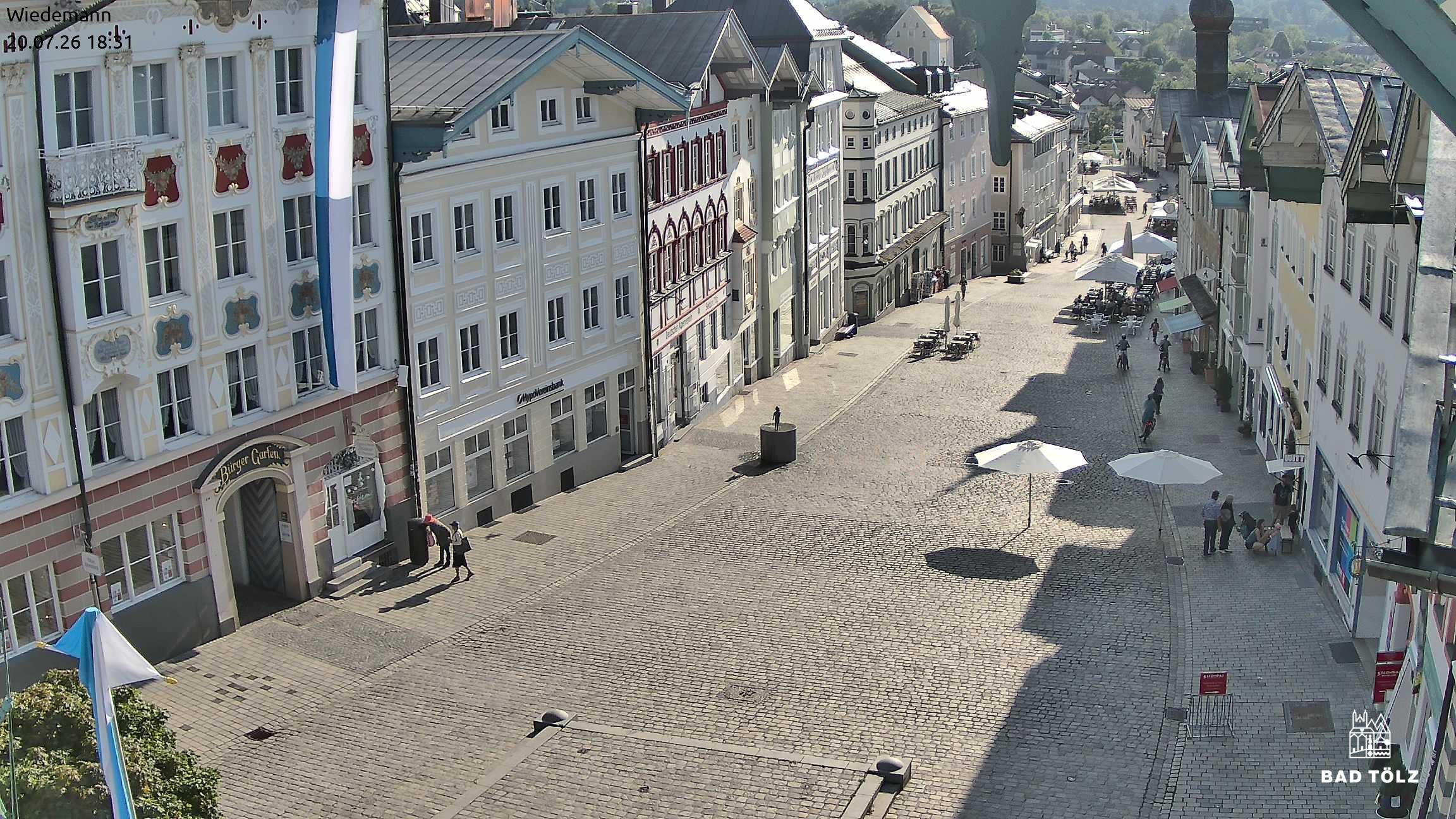 Archiv Foto Webcam Obere Marktstraße Bad Tölz