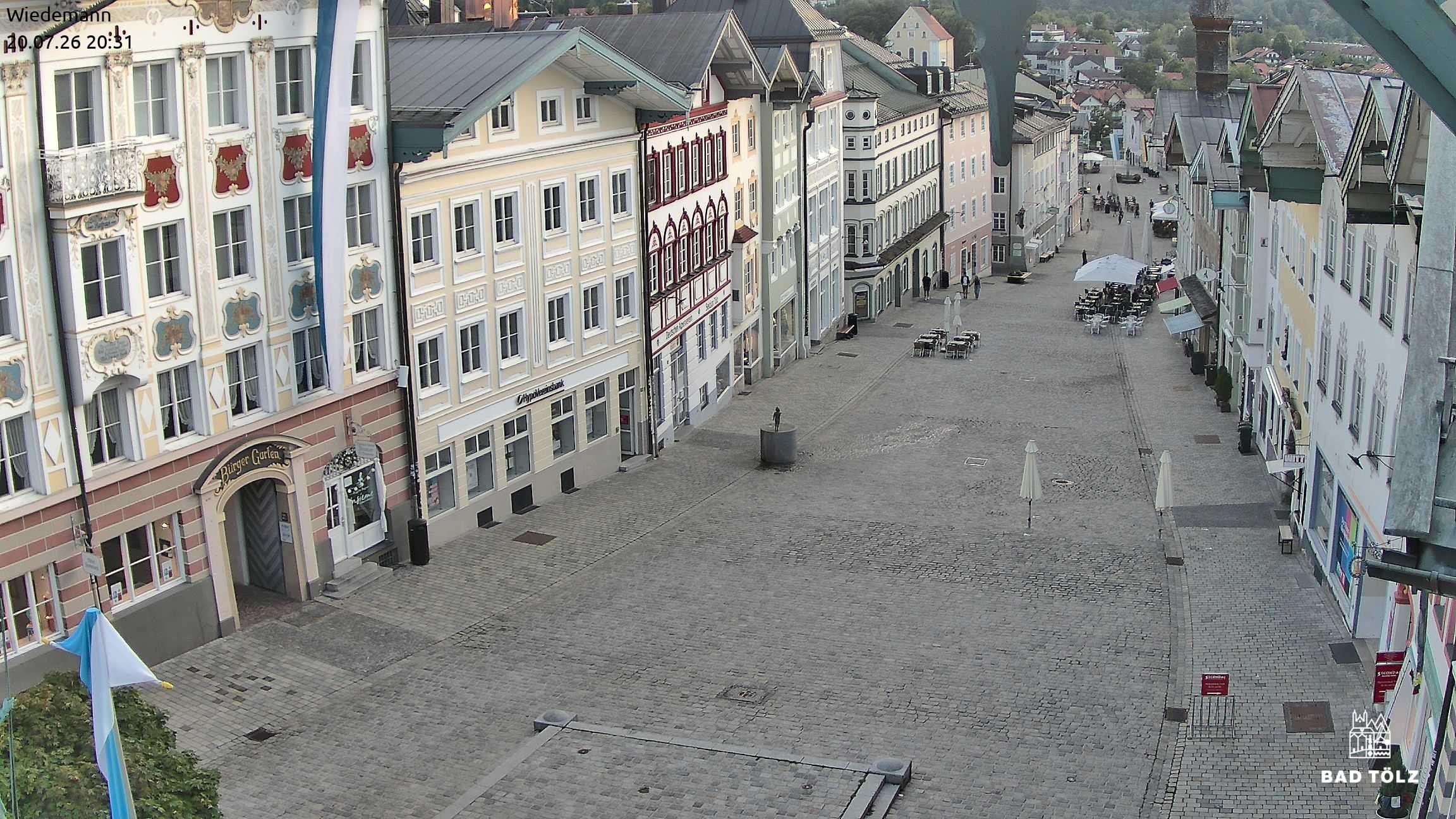 Archiv Foto Webcam Obere Marktstraße Bad Tölz