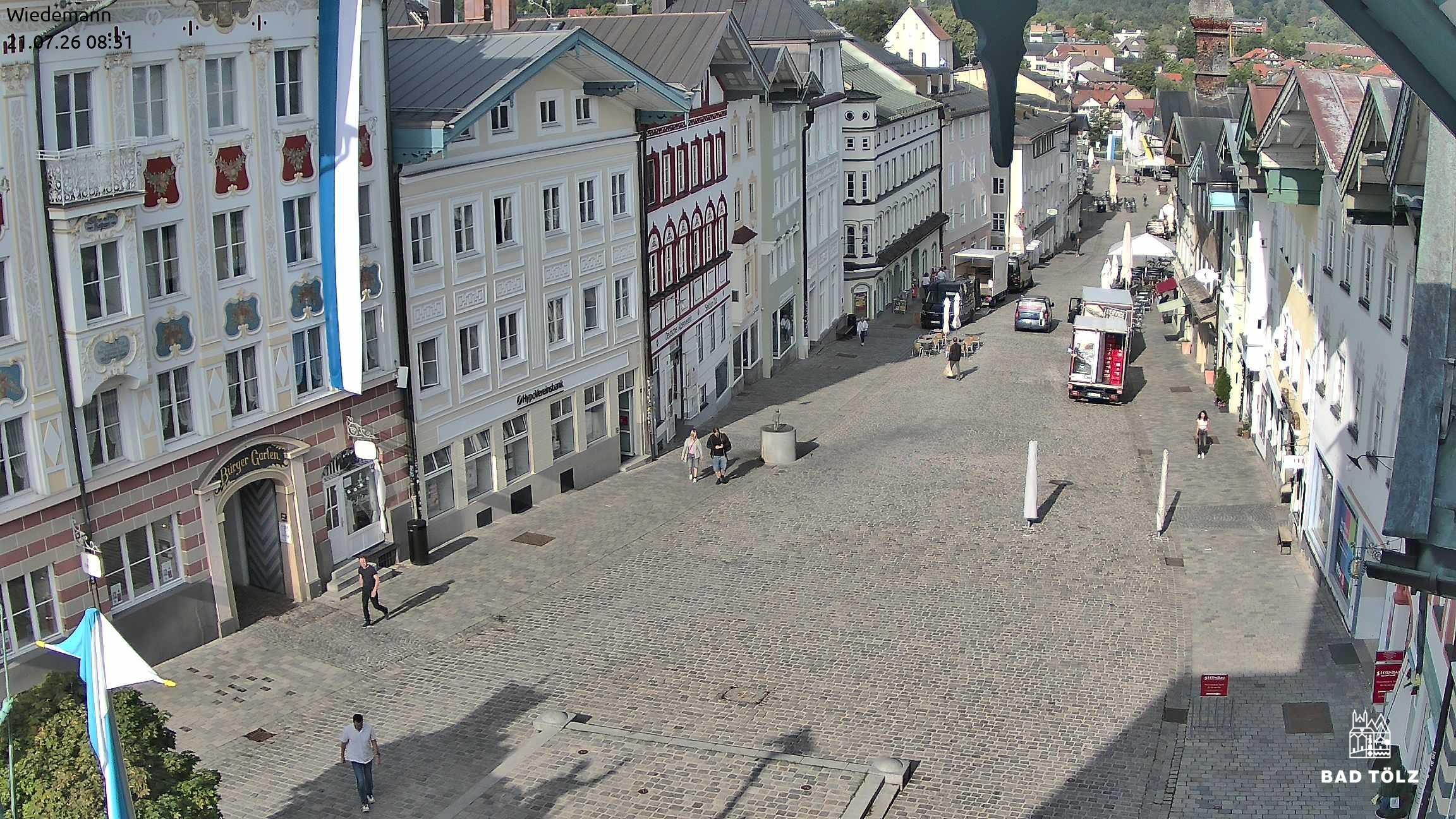 Archiv Foto Webcam Obere Marktstraße Bad Tölz