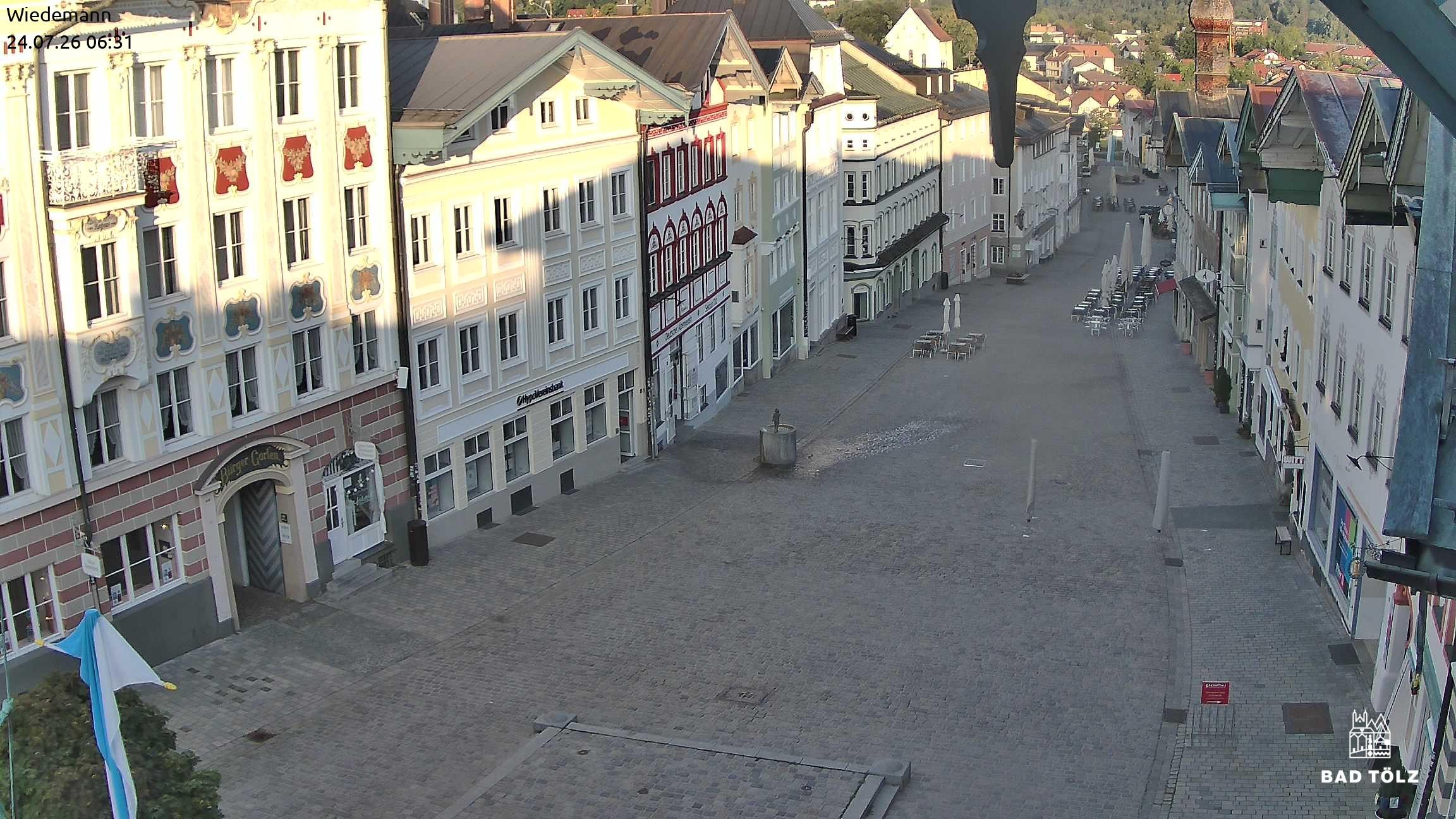 Archiv Foto Webcam Obere Marktstraße Bad Tölz