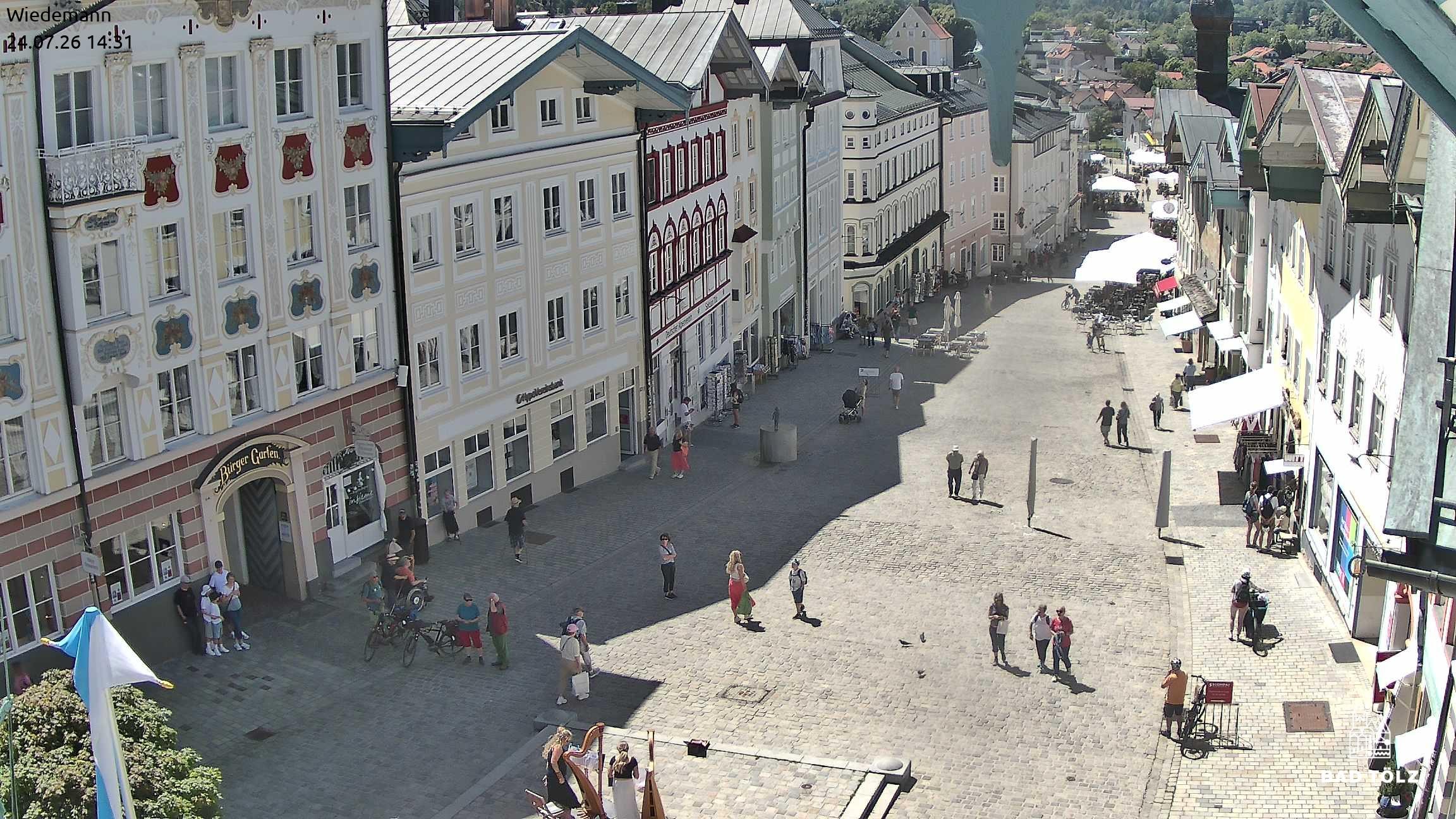 Archiv Foto Webcam Obere Marktstraße Bad Tölz