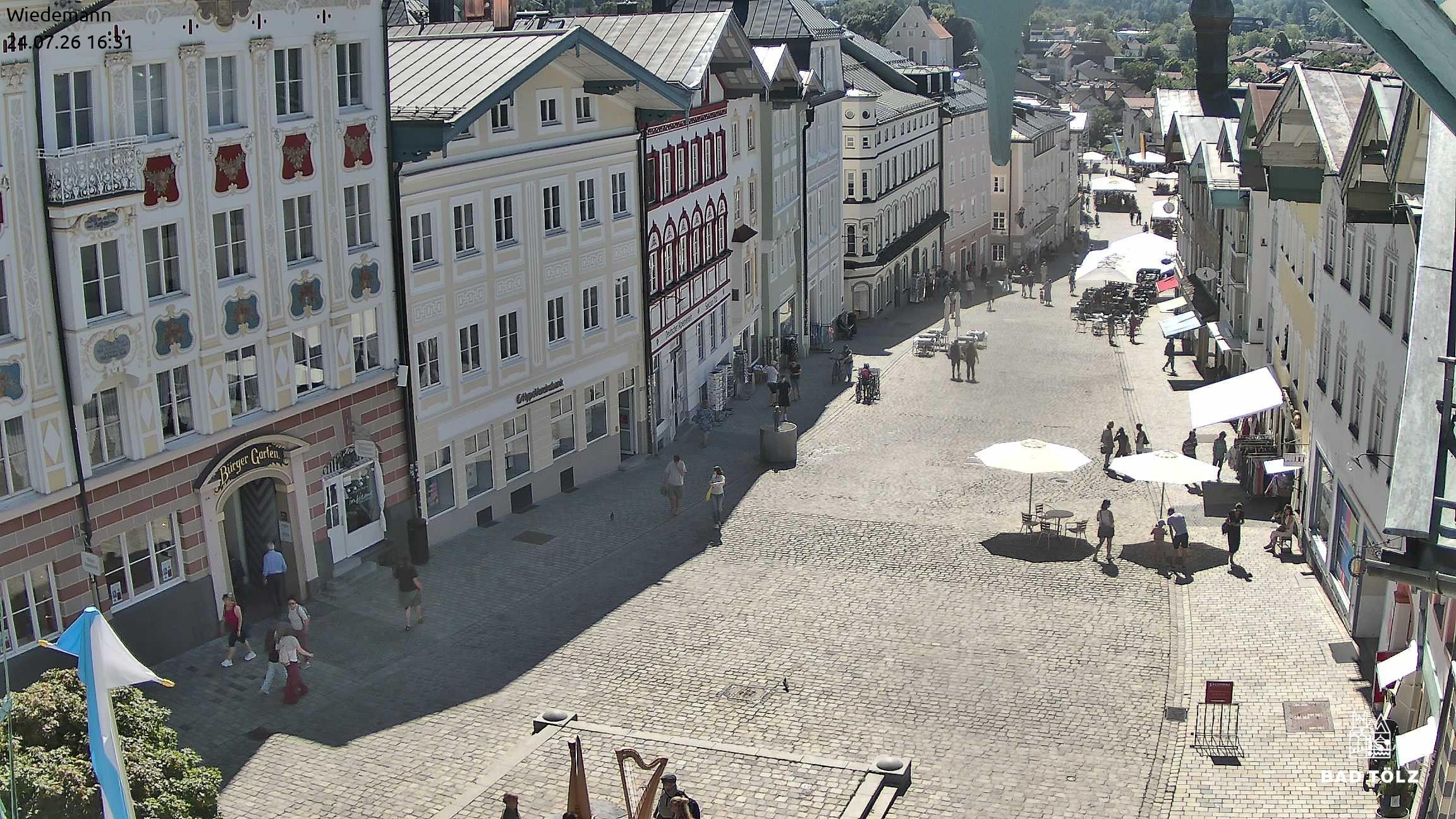 Archiv Foto Webcam Obere Marktstraße Bad Tölz