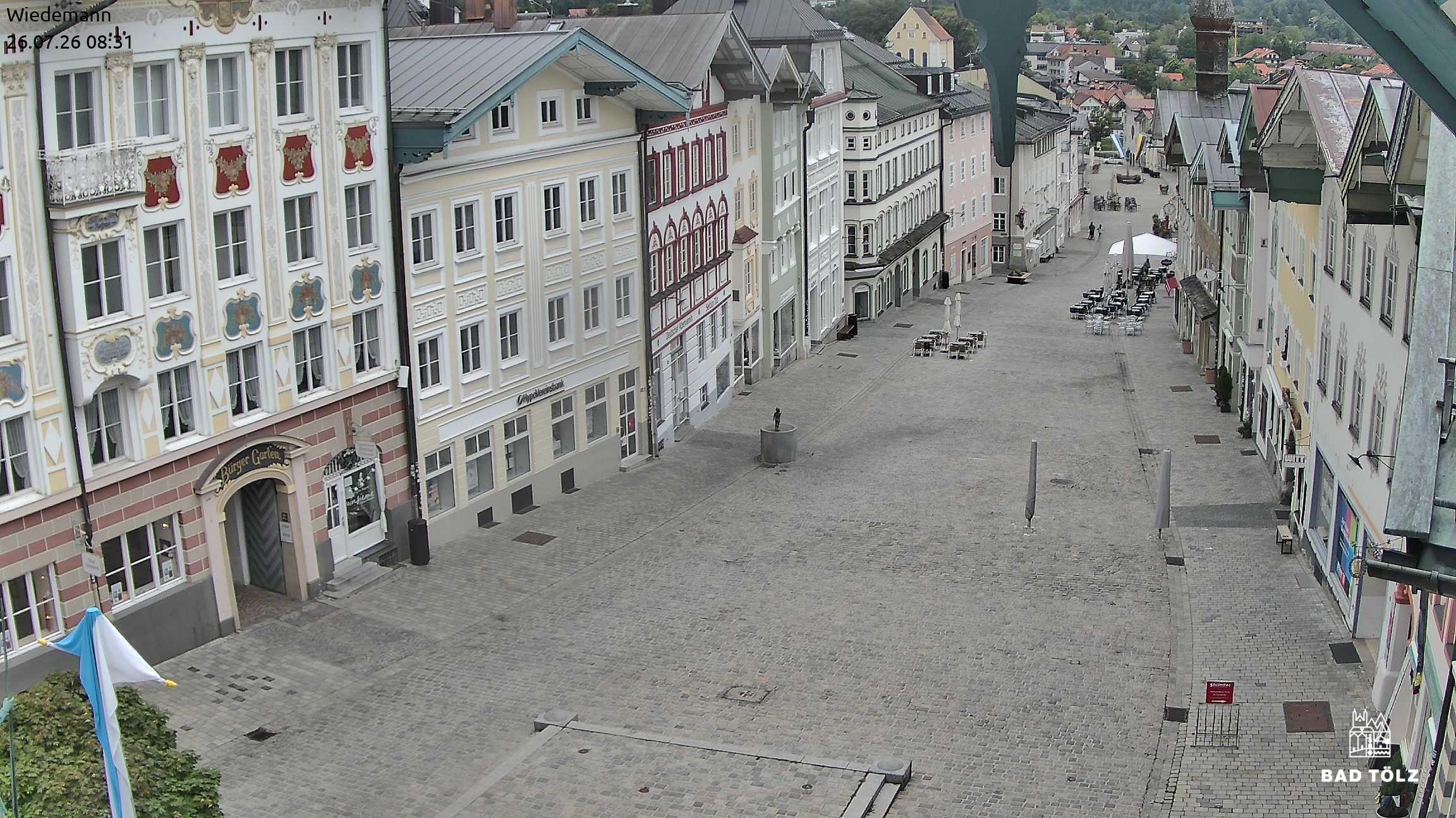Archiv Foto Webcam Obere Marktstraße Bad Tölz