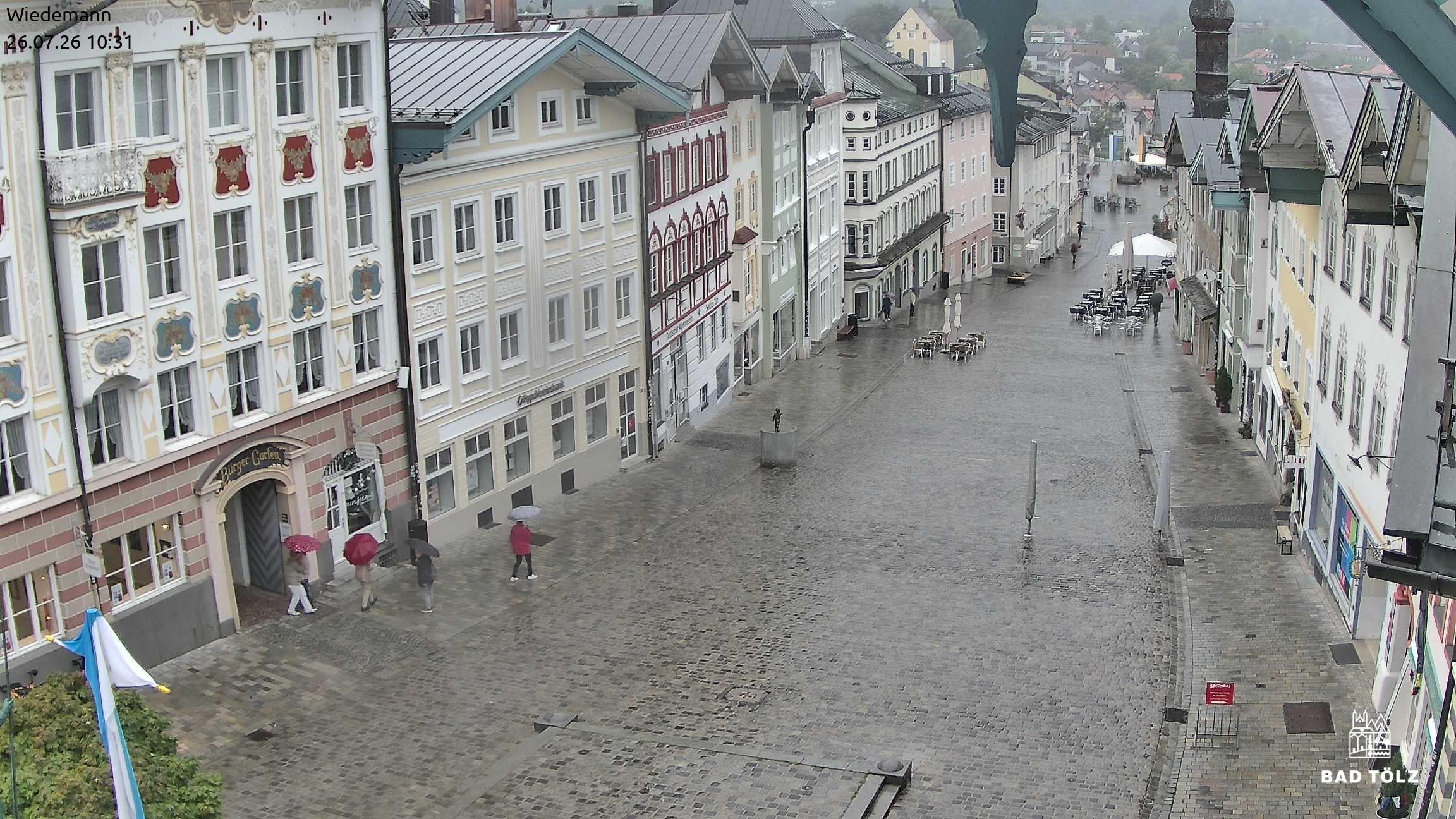 Archiv Foto Webcam Obere Marktstraße Bad Tölz
