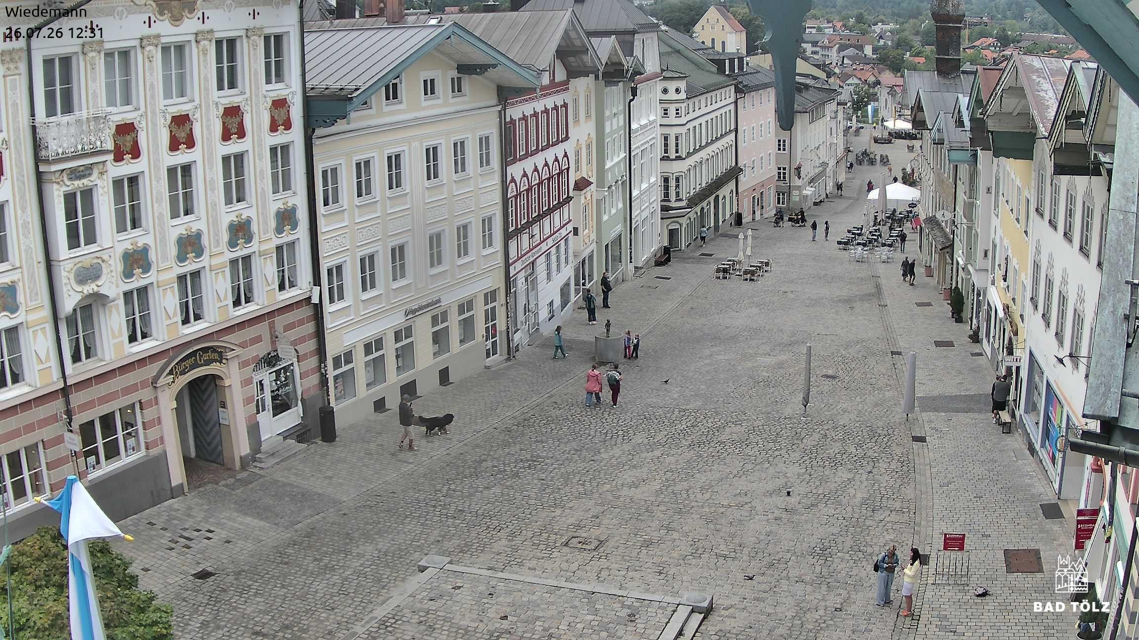 Archiv Foto Webcam Obere Marktstraße Bad Tölz