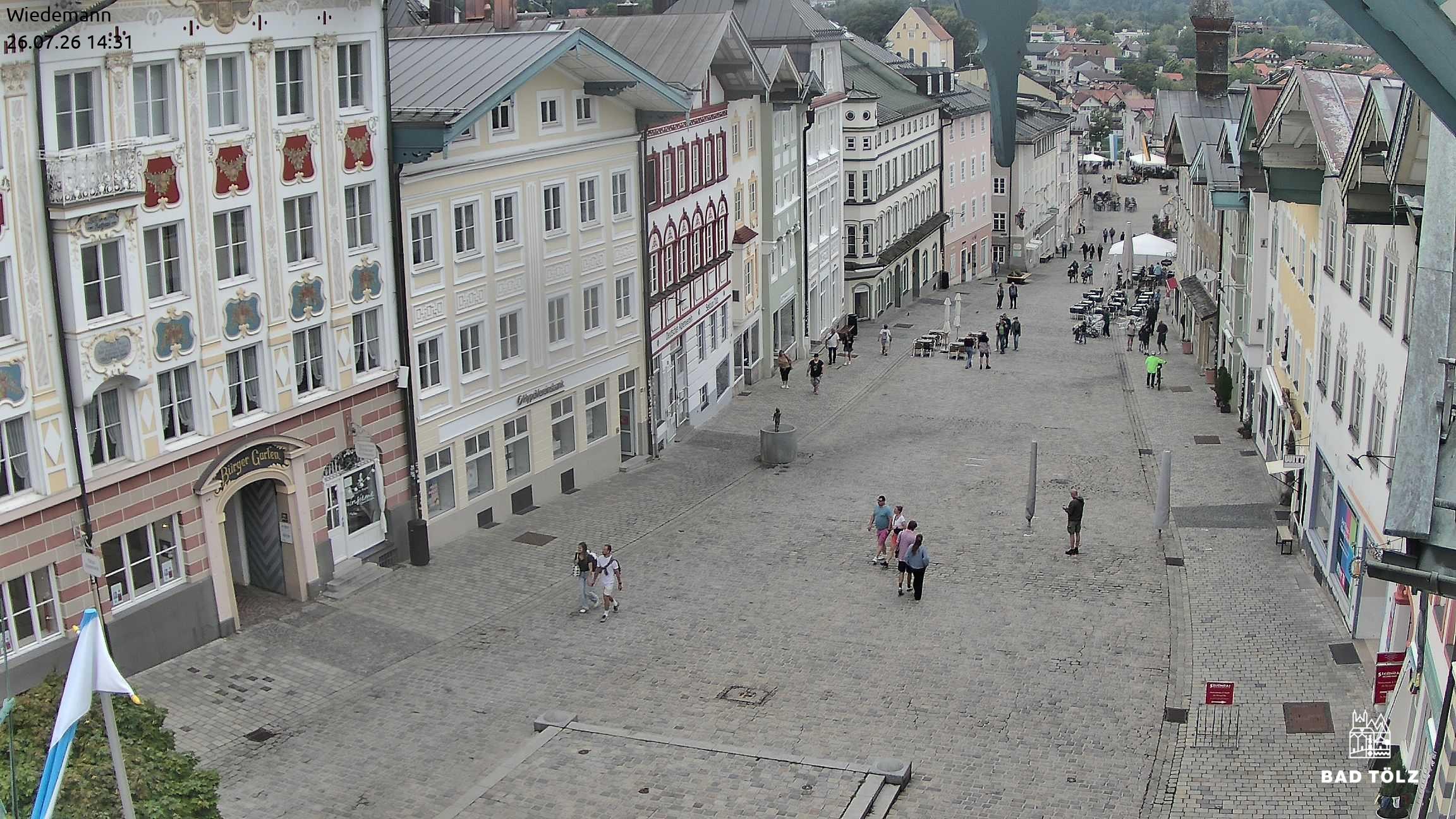 Archiv Foto Webcam Obere Marktstraße Bad Tölz