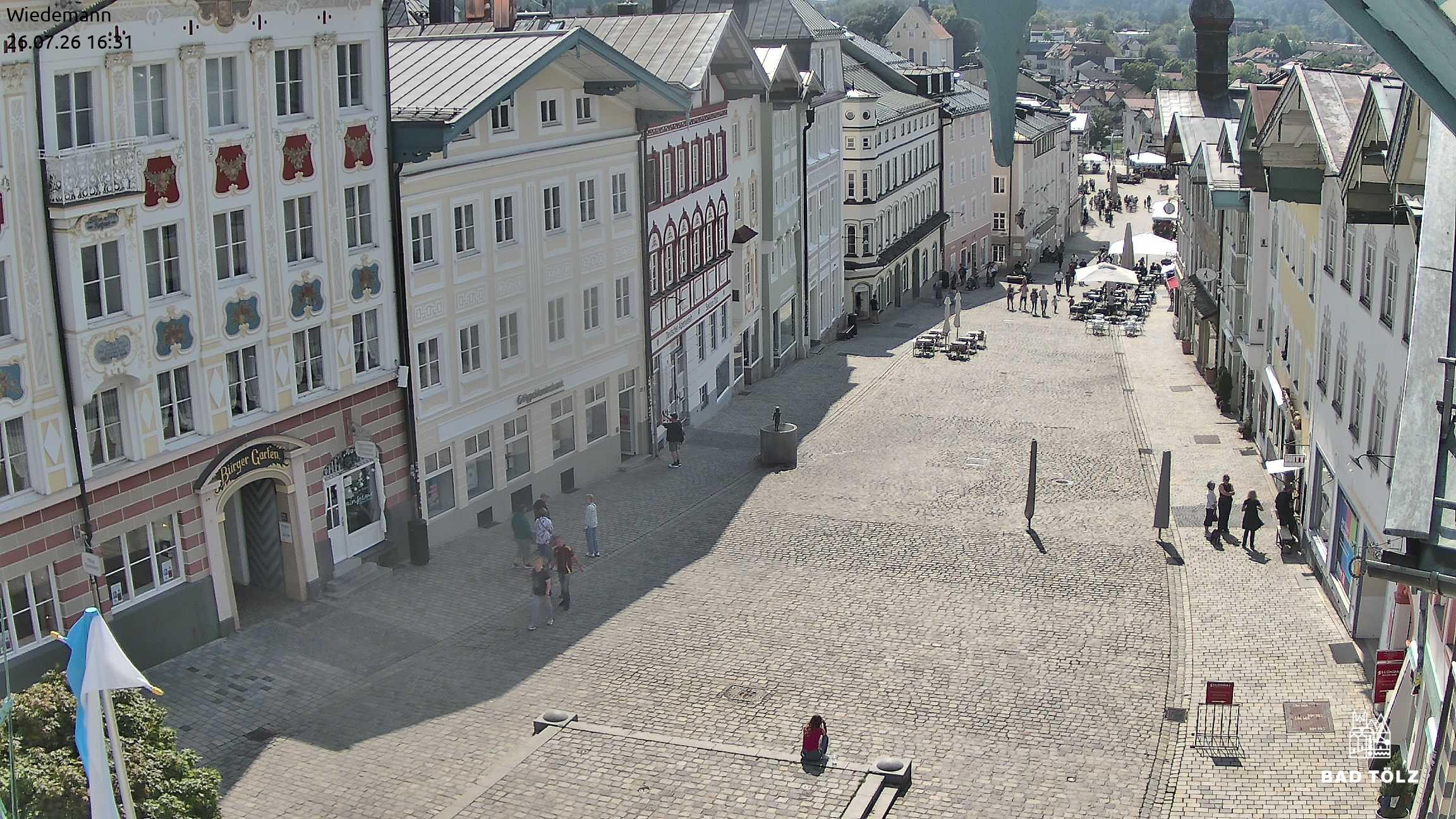Archiv Foto Webcam Obere Marktstraße Bad Tölz