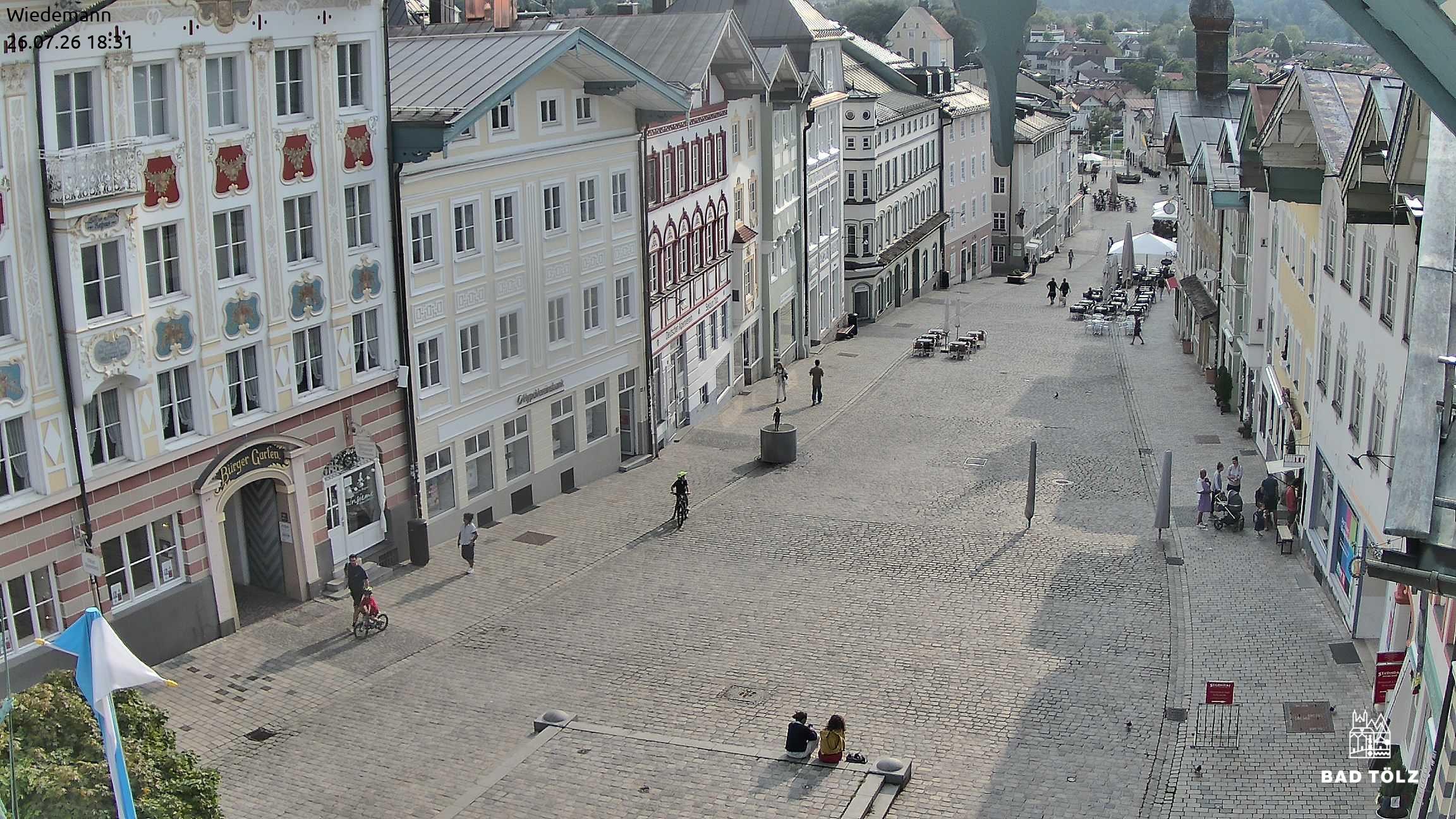 Archiv Foto Webcam Obere Marktstraße Bad Tölz