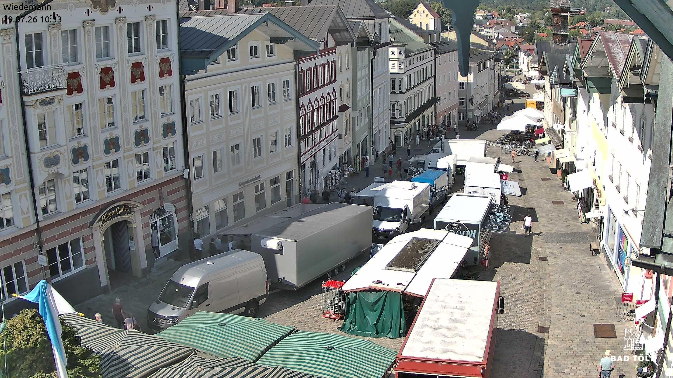 Archiv Foto Webcam Obere Marktstraße Bad Tölz