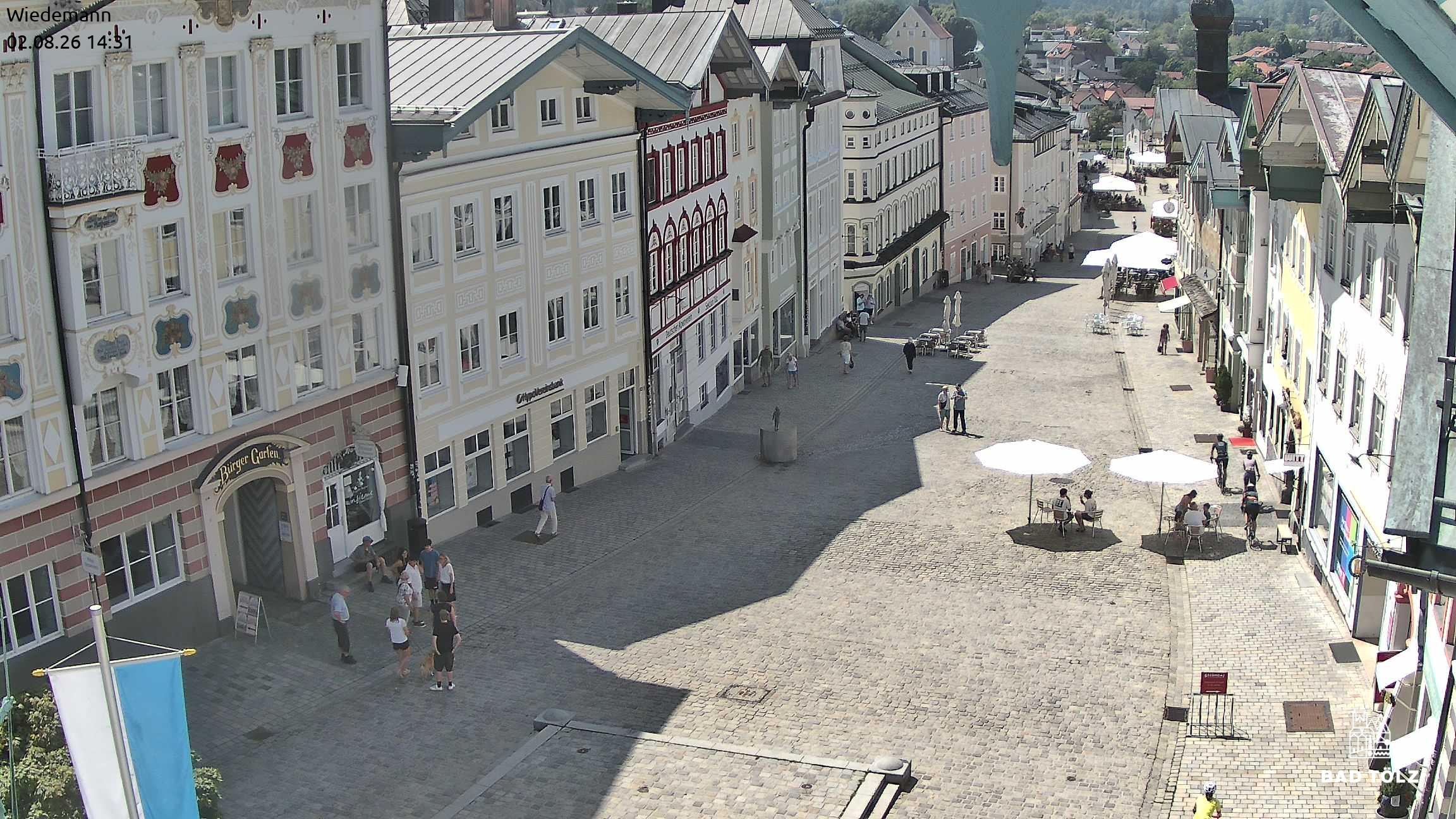 Archiv Foto Webcam Obere Marktstraße Bad Tölz
