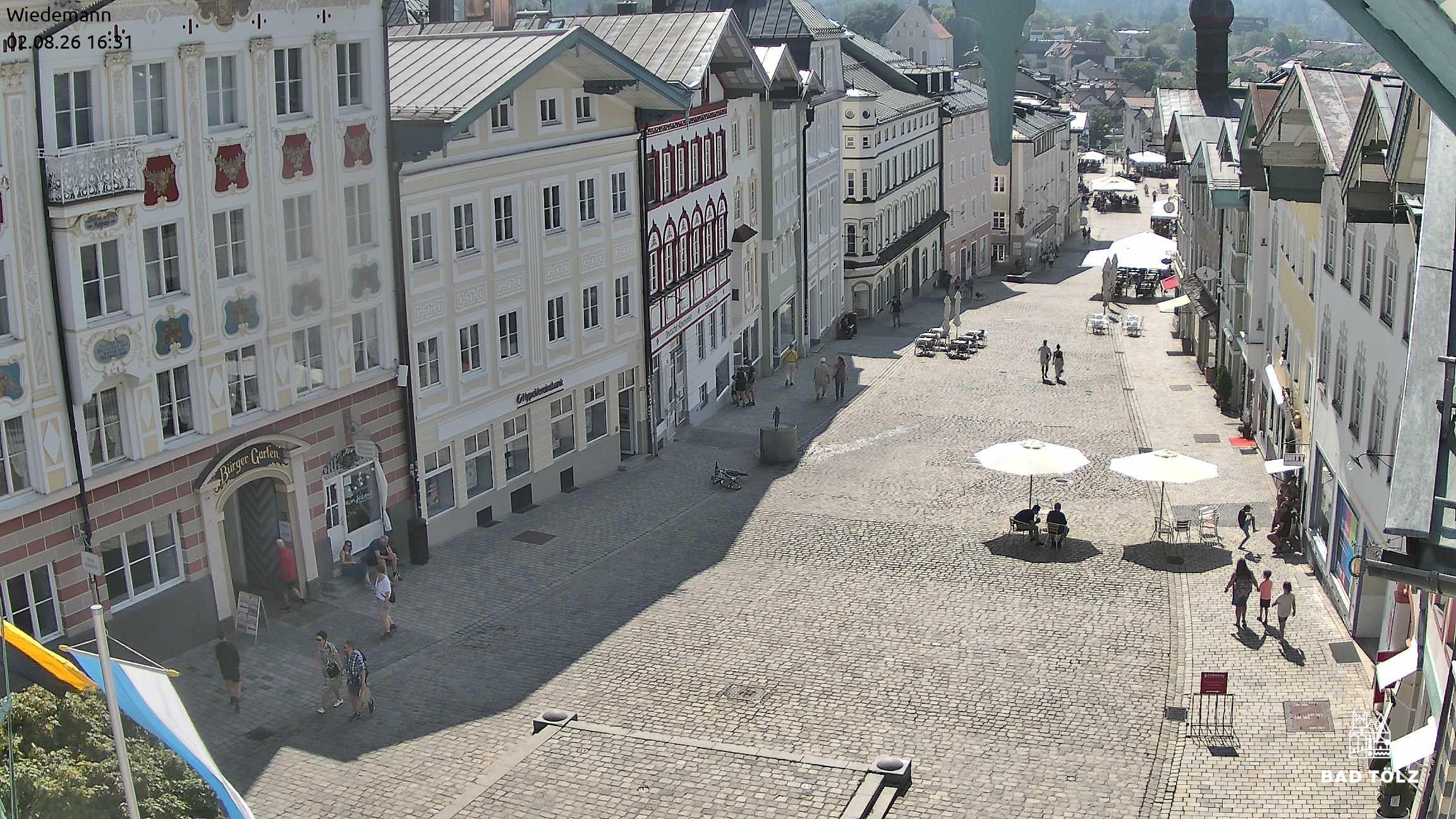 Archiv Foto Webcam Obere Marktstraße Bad Tölz