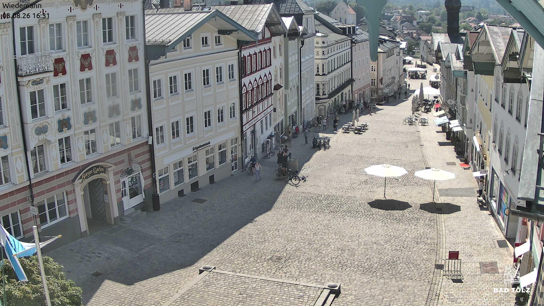 Archiv Foto Webcam Obere Marktstraße Bad Tölz