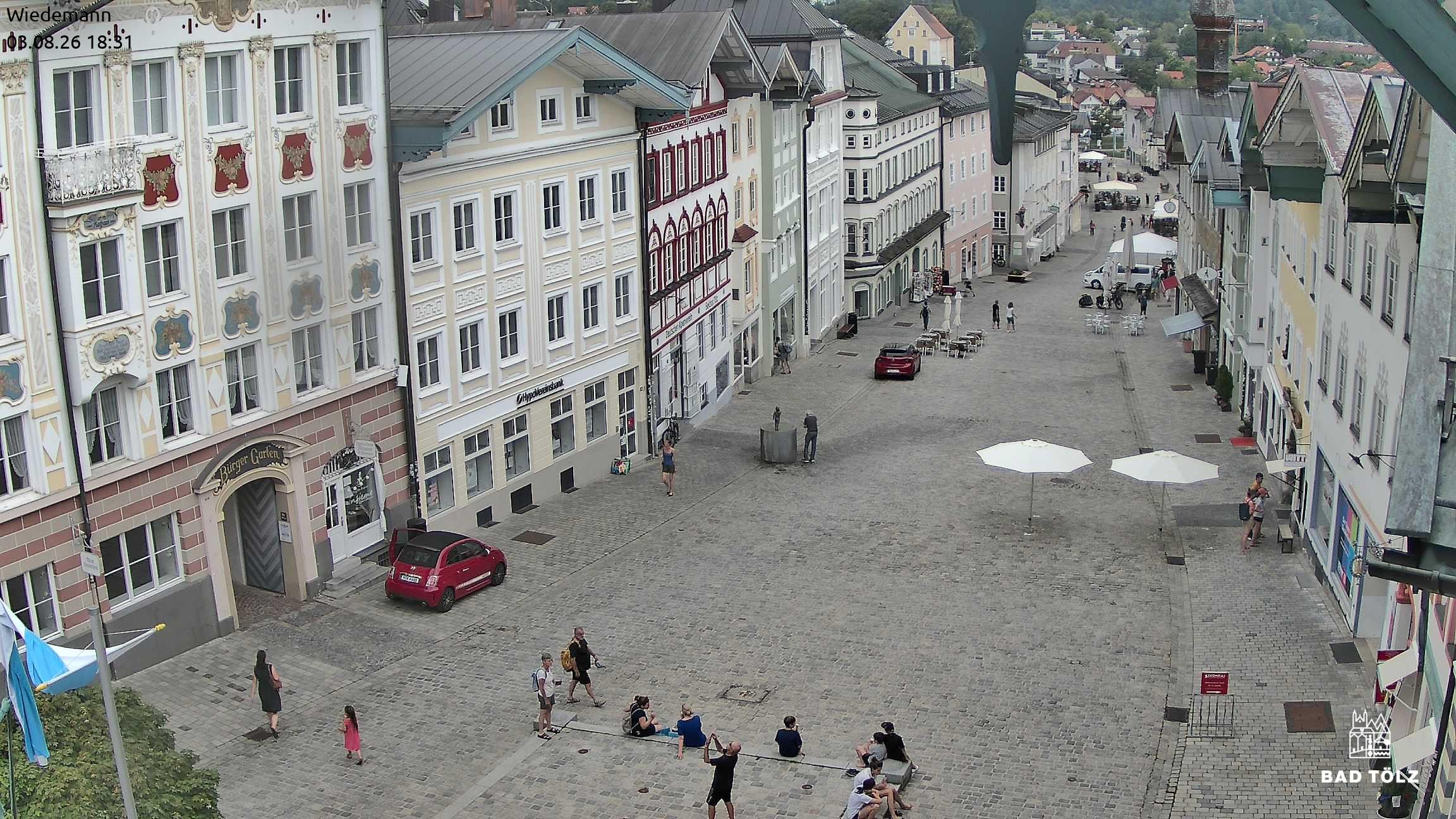 Archiv Foto Webcam Obere Marktstraße Bad Tölz
