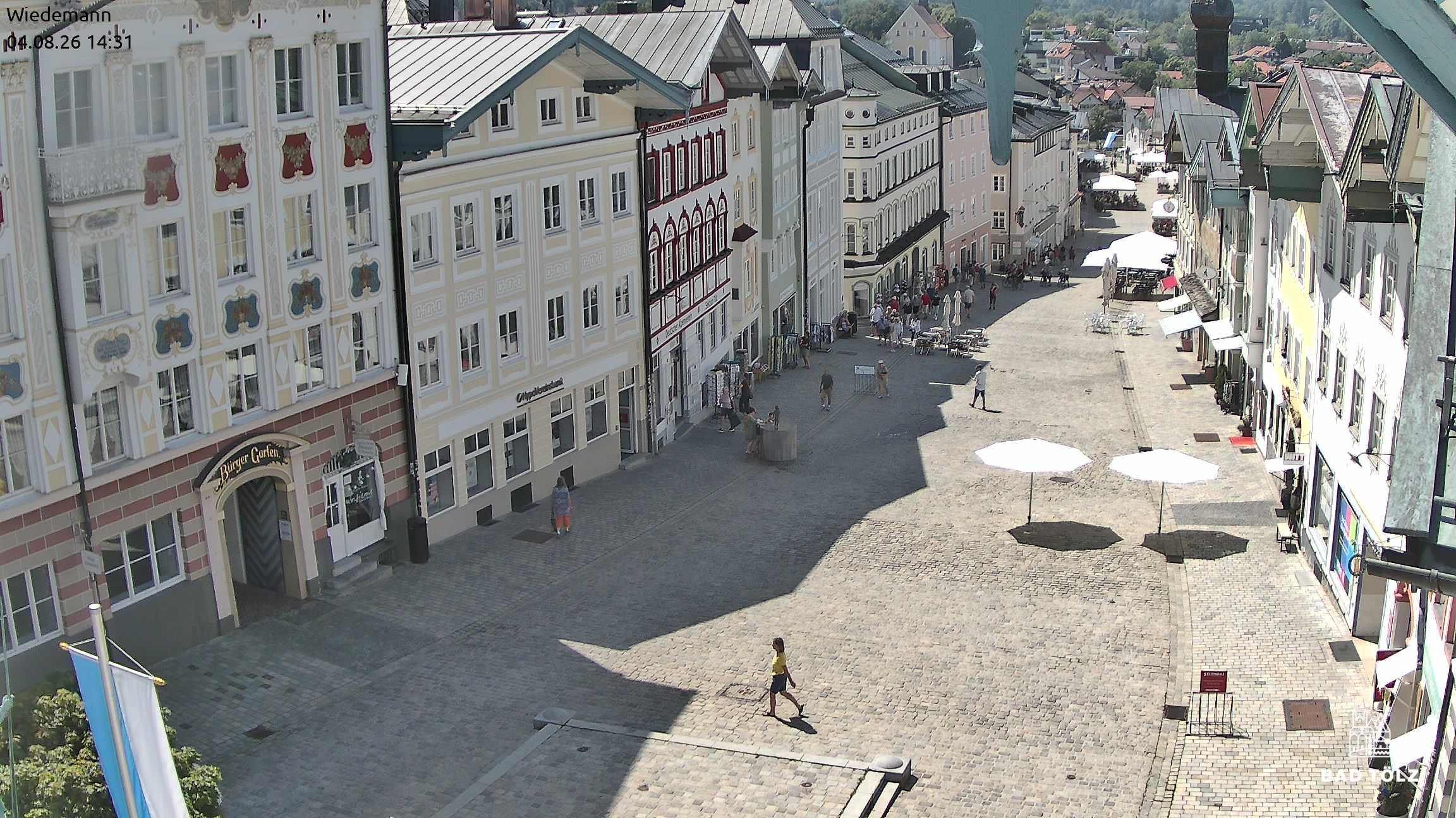 Archiv Foto Webcam Obere Marktstraße Bad Tölz