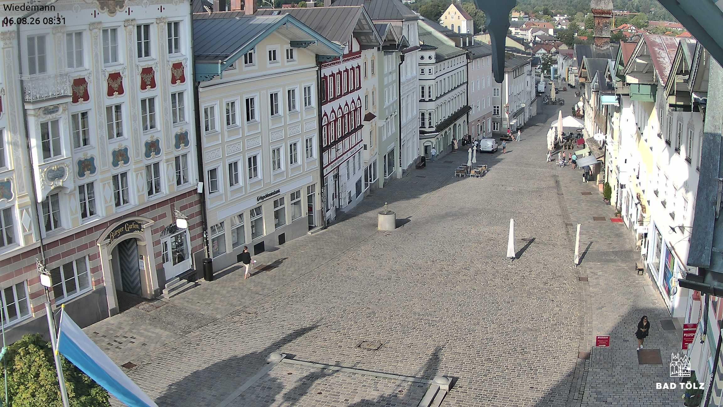 Archiv Foto Webcam Obere Marktstraße Bad Tölz