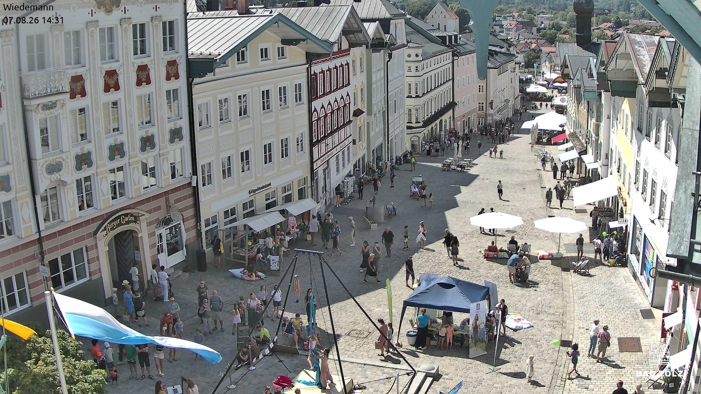 Archiv Foto Webcam Obere Marktstraße Bad Tölz