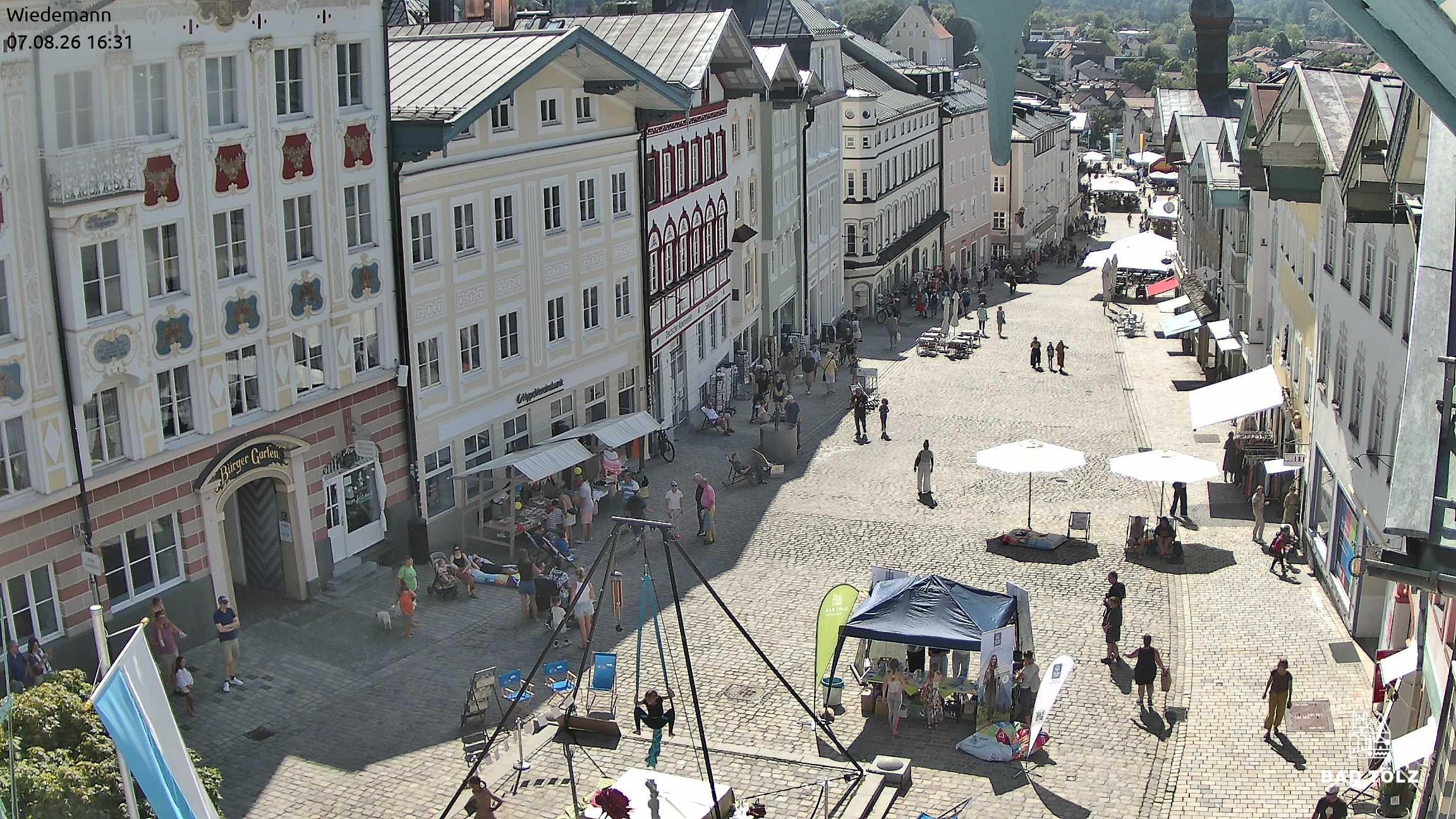 Archiv Foto Webcam Obere Marktstraße Bad Tölz
