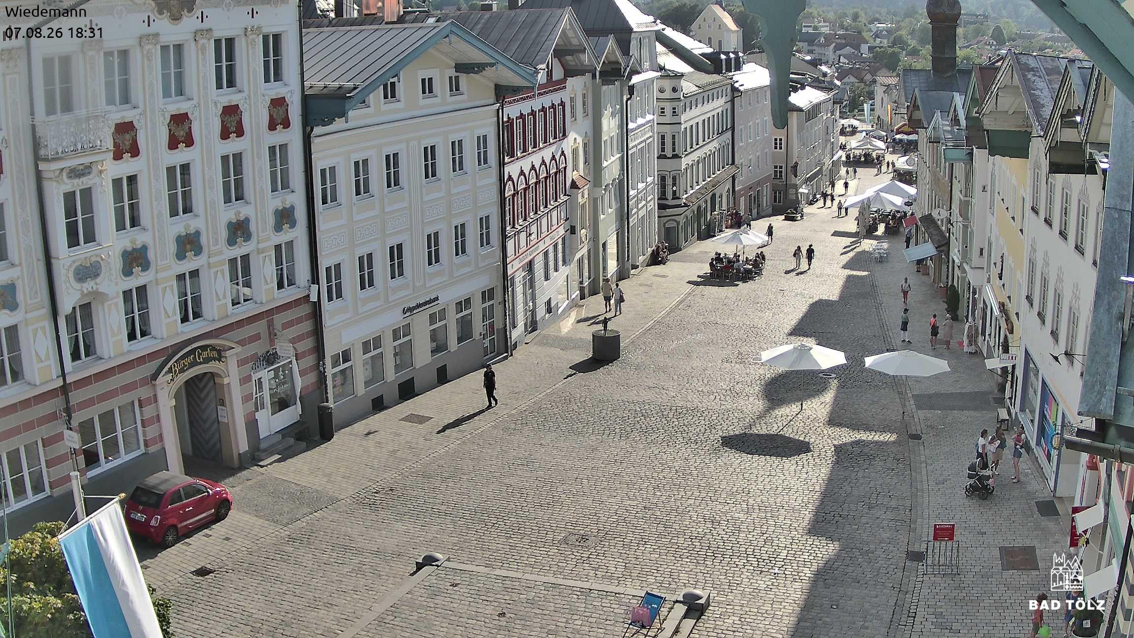Archiv Foto Webcam Obere Marktstraße Bad Tölz