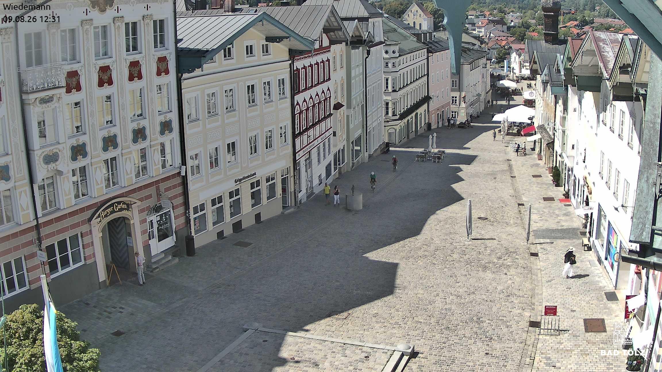 Archiv Foto Webcam Obere Marktstraße Bad Tölz