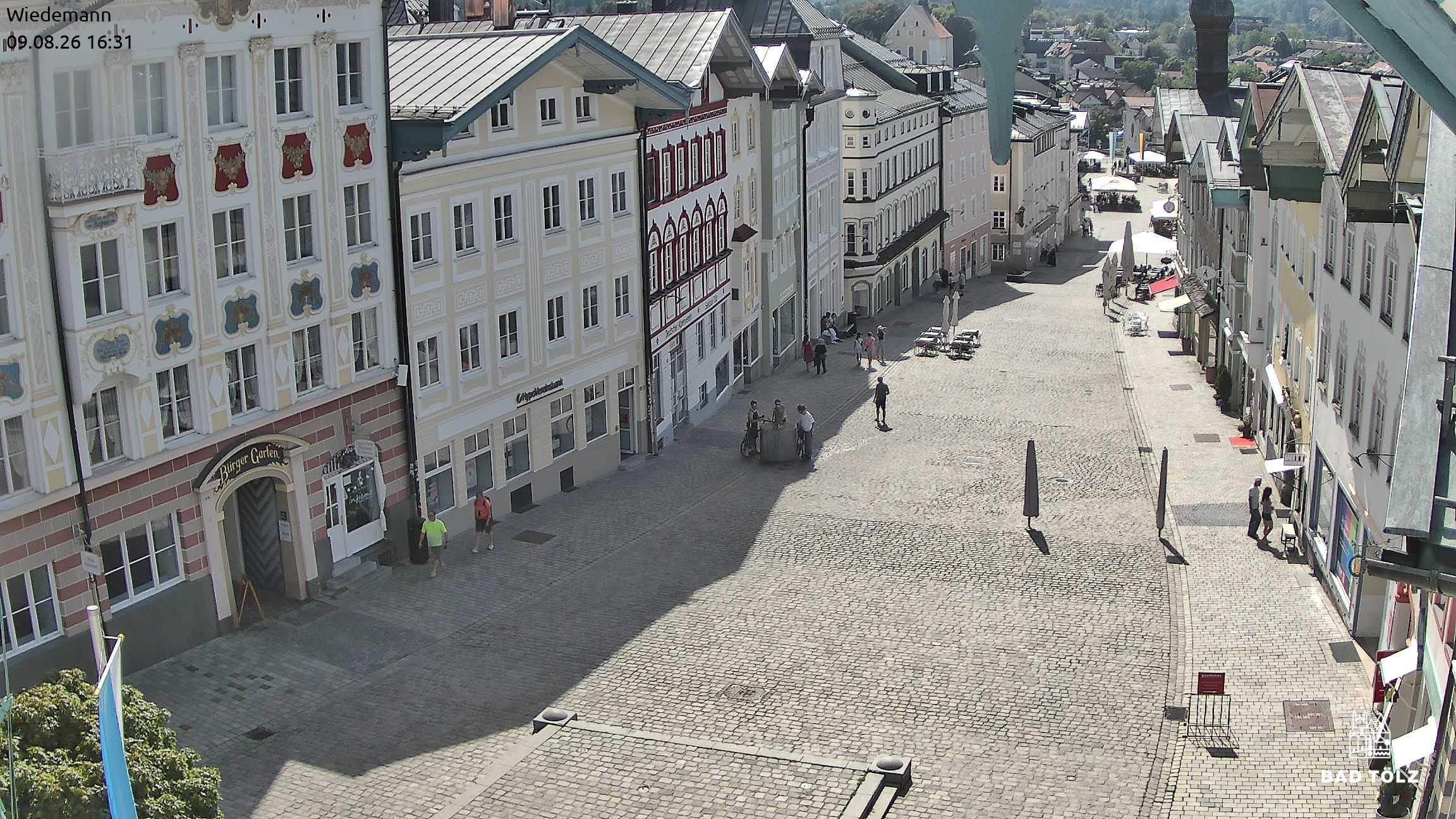 Archiv Foto Webcam Obere Marktstraße Bad Tölz