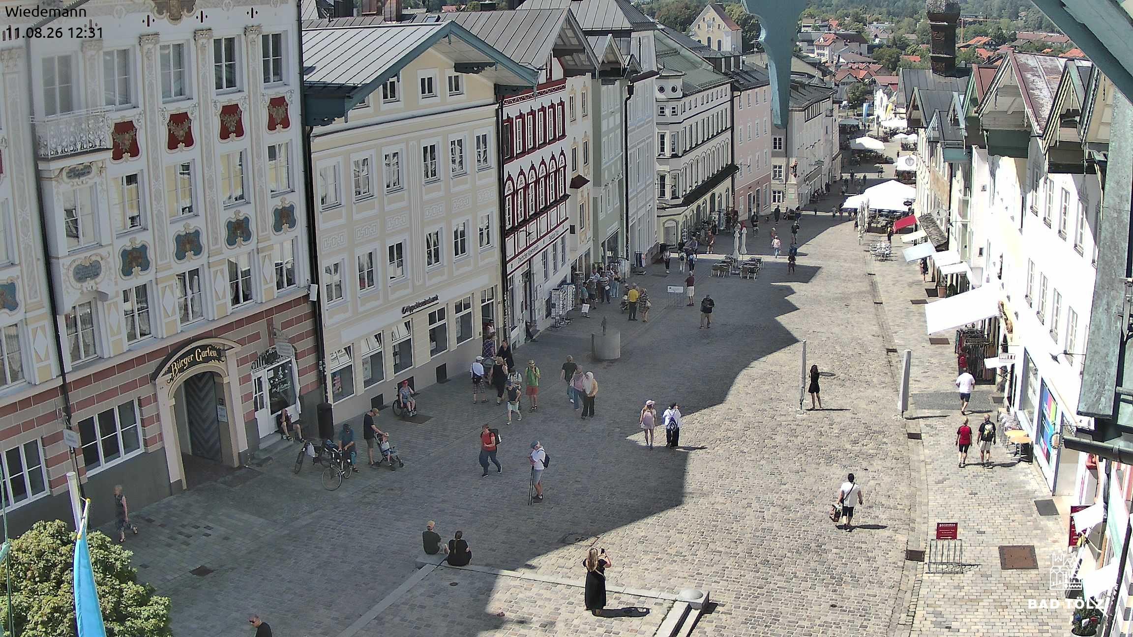 Archiv Foto Webcam Obere Marktstraße Bad Tölz