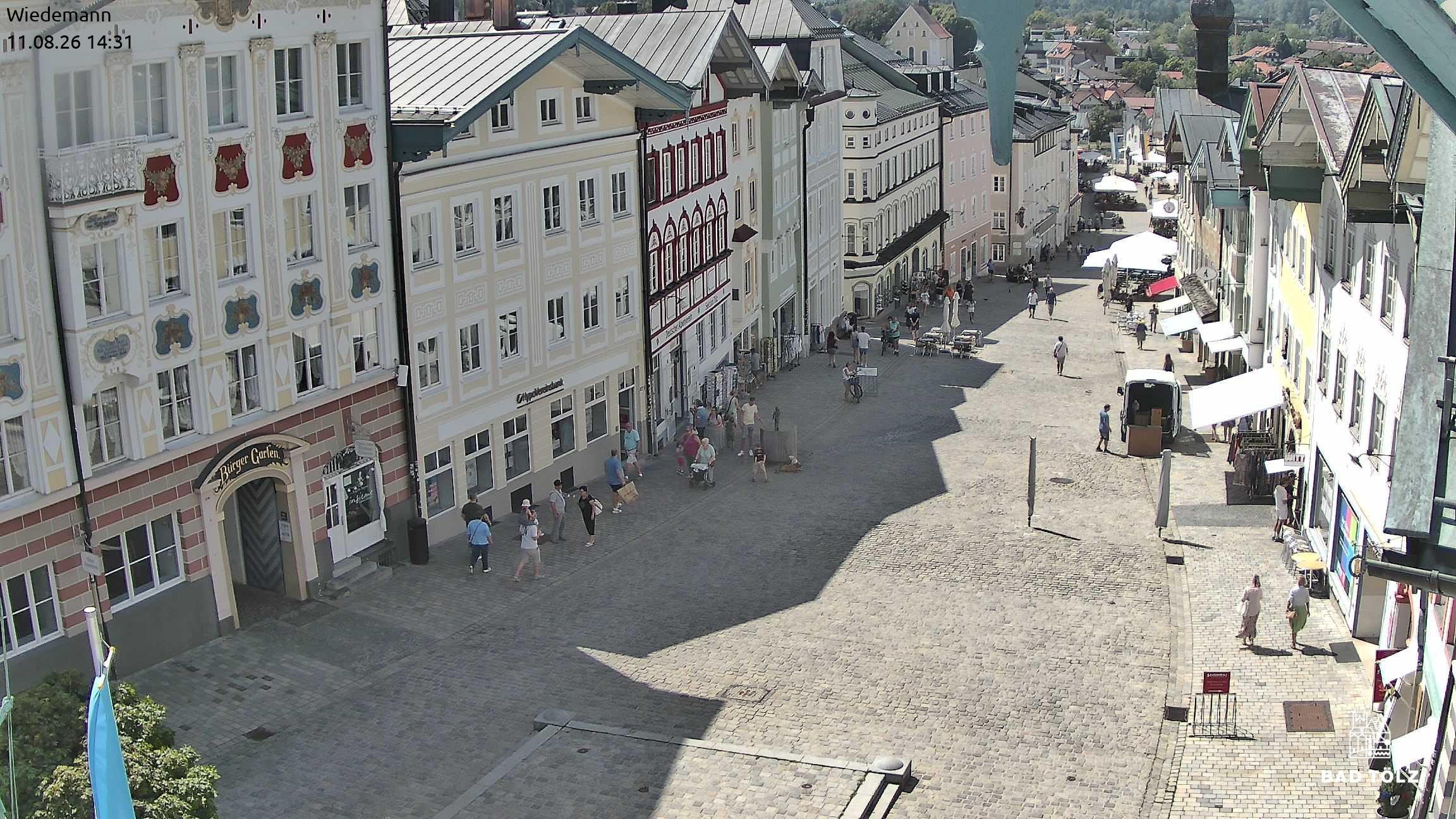 Archiv Foto Webcam Obere Marktstraße Bad Tölz