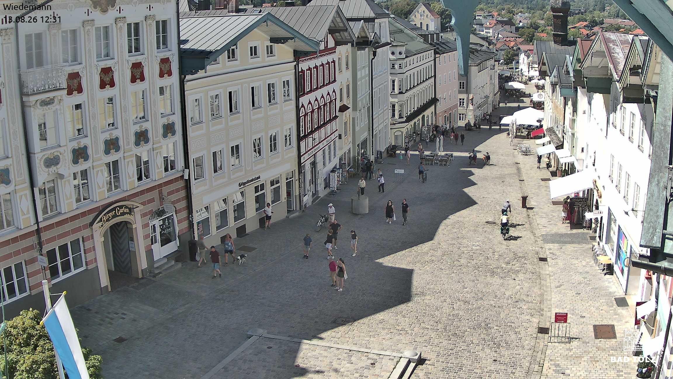 Archiv Foto Webcam Obere Marktstraße Bad Tölz
