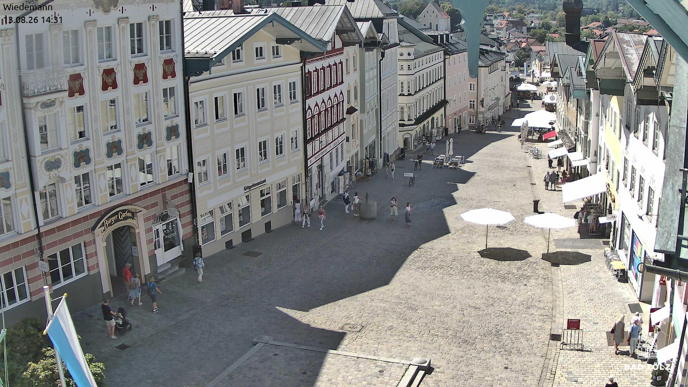 Archiv Foto Webcam Obere Marktstraße Bad Tölz