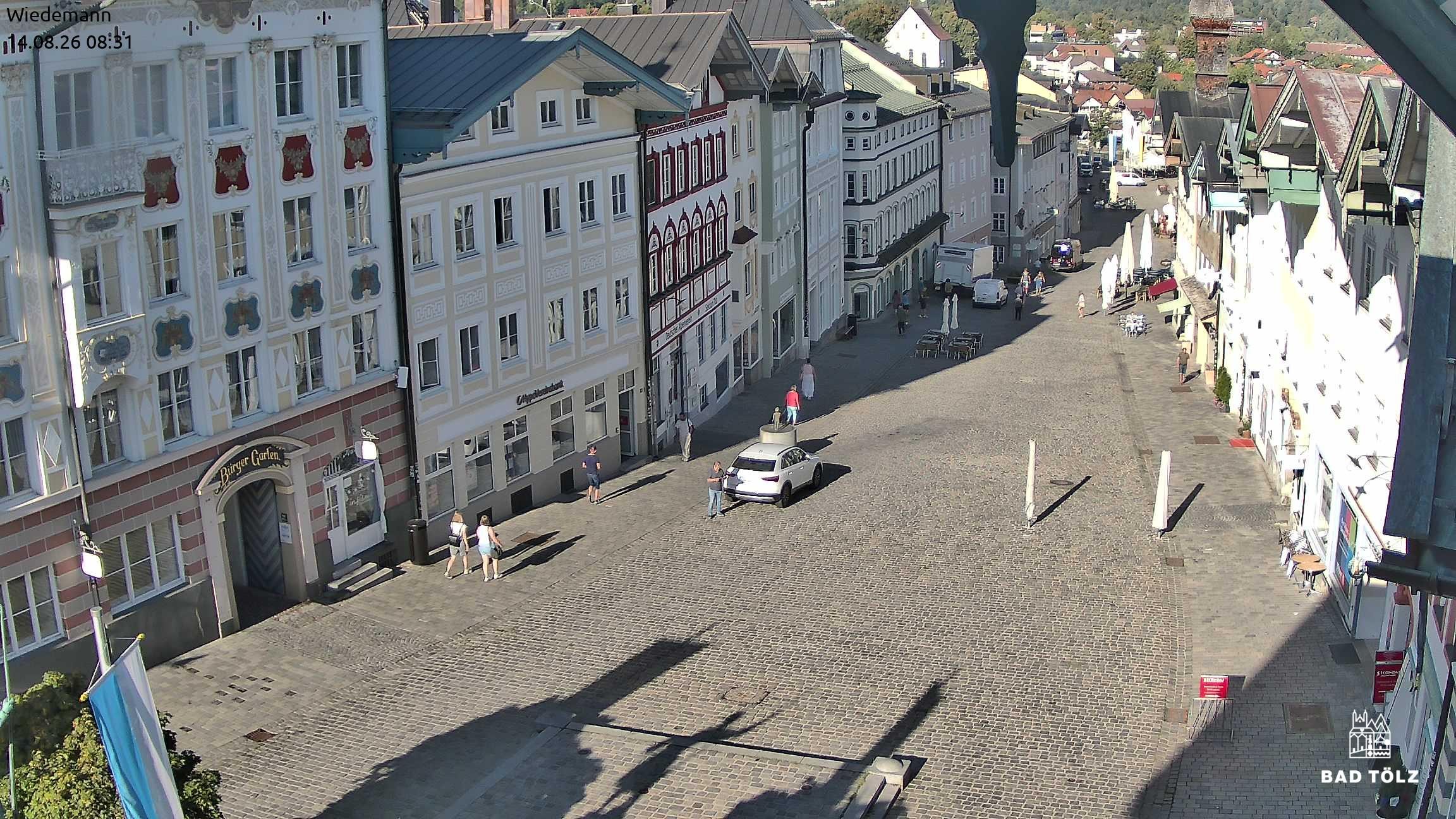 Archiv Foto Webcam Obere Marktstraße Bad Tölz
