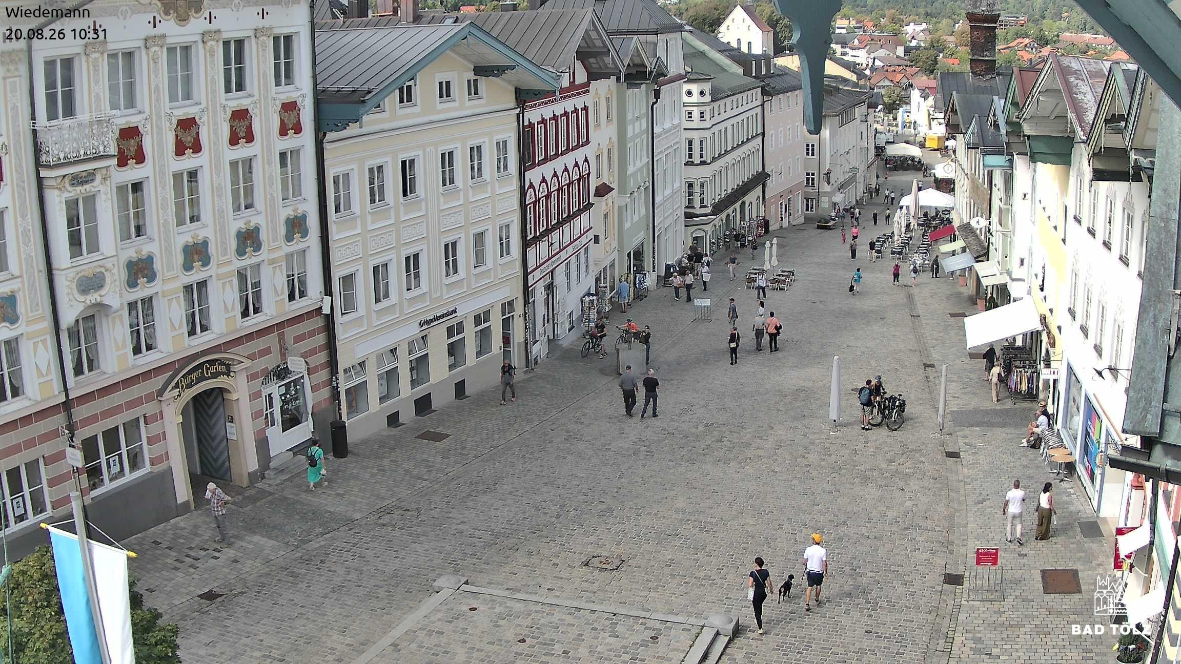 Archiv Foto Webcam Obere Marktstraße Bad Tölz