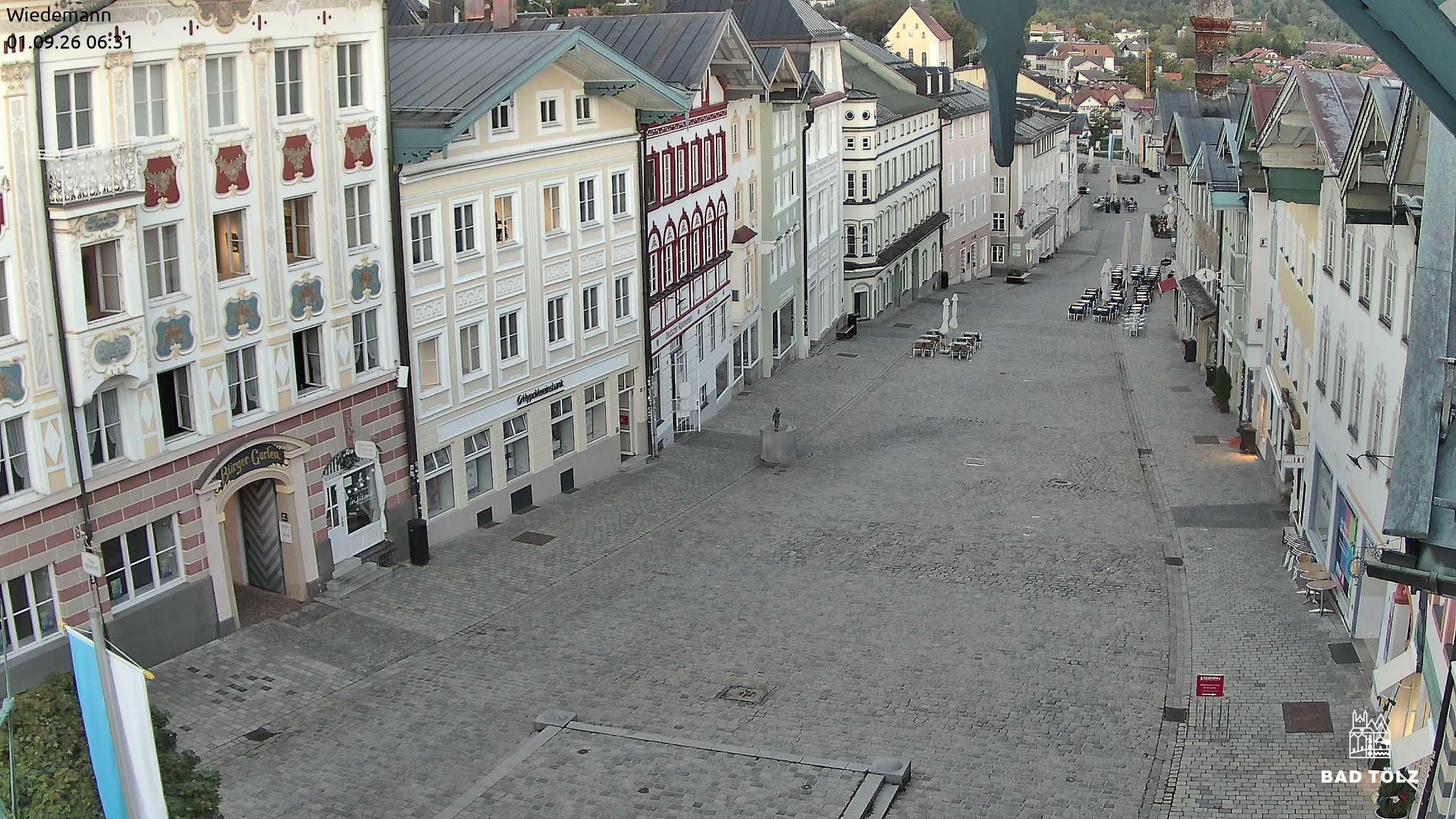 Archiv Foto Webcam Obere Marktstraße Bad Tölz