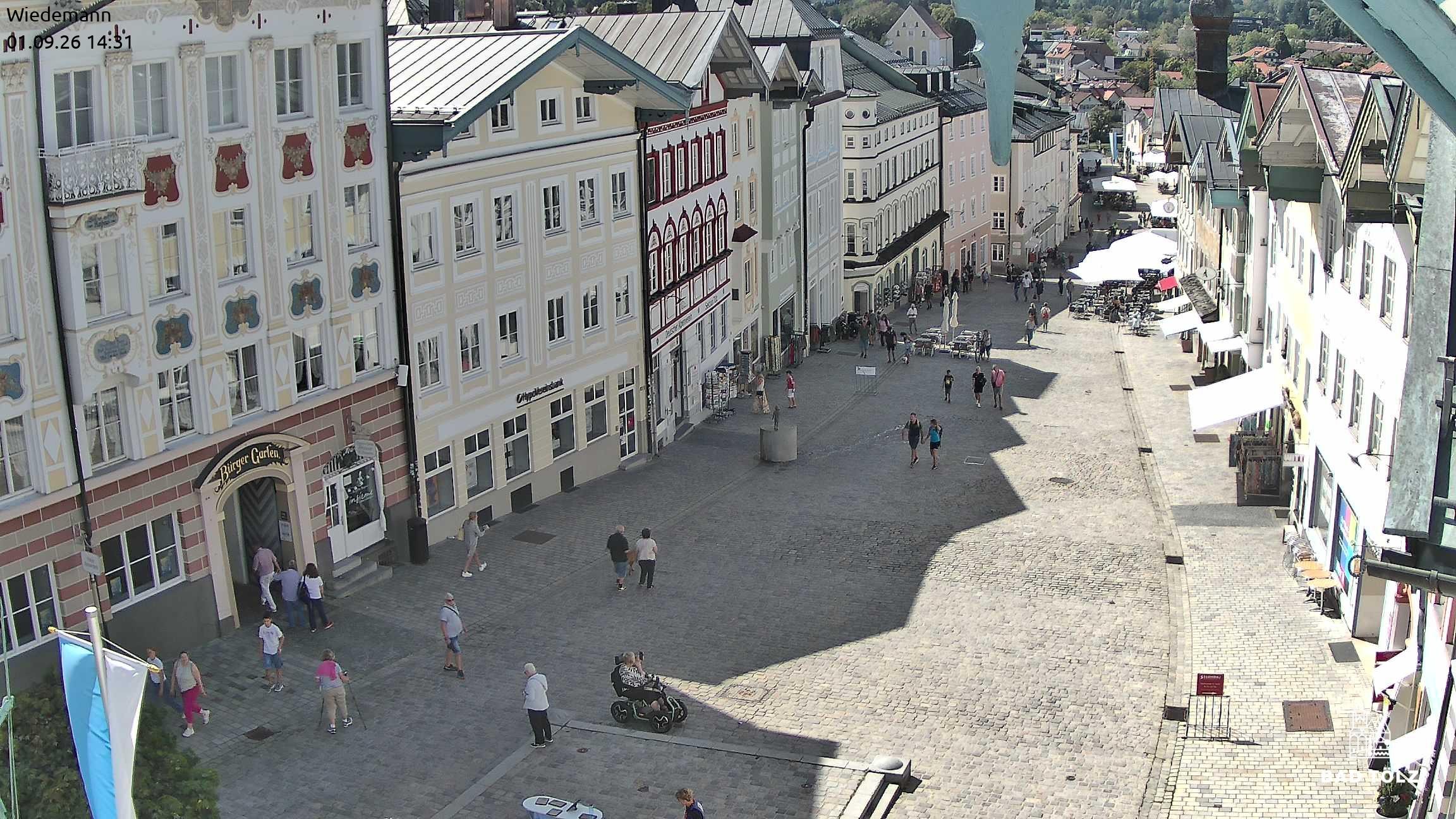 Archiv Foto Webcam Obere Marktstraße Bad Tölz