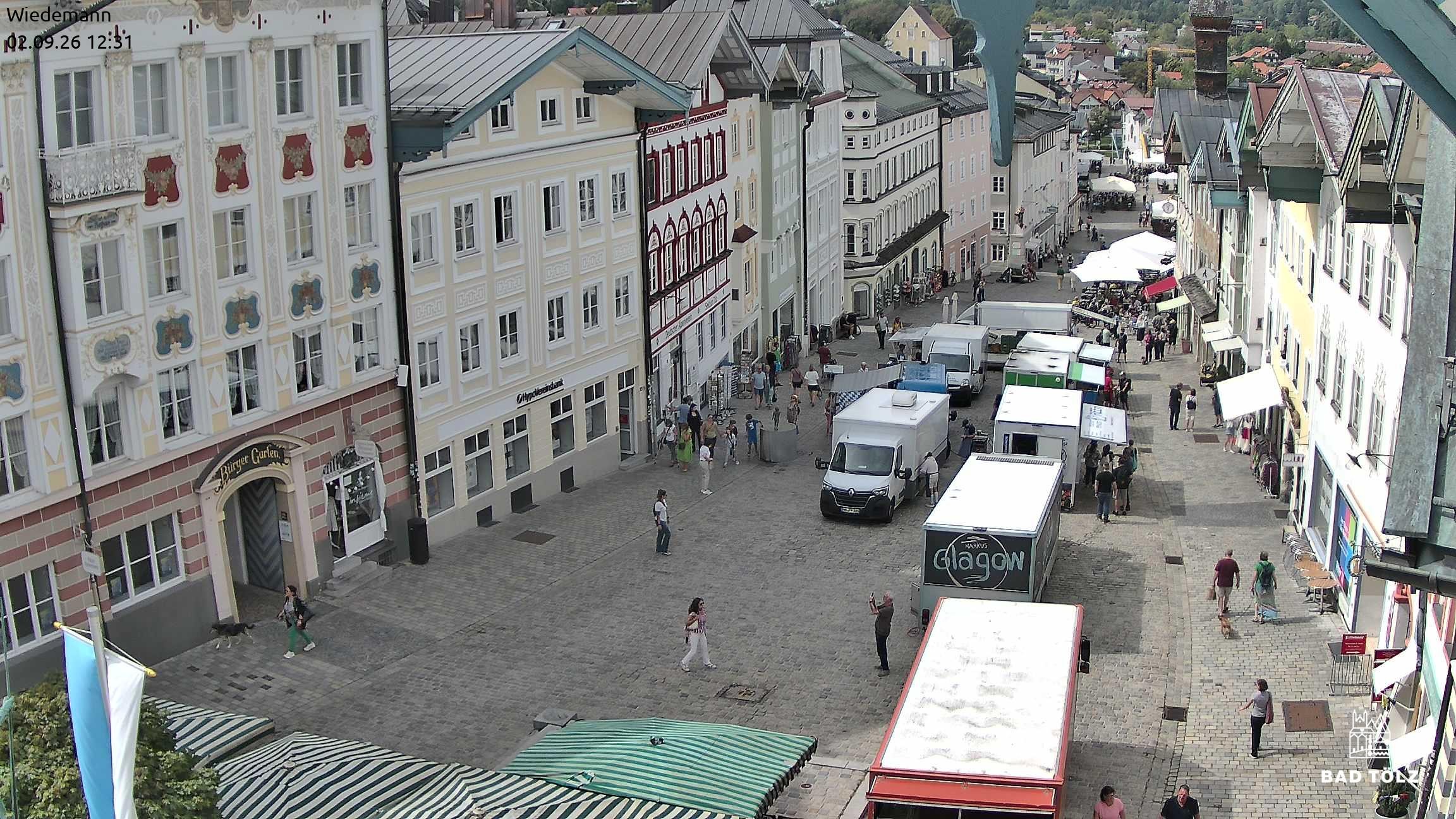 Archiv Foto Webcam Obere Marktstraße Bad Tölz