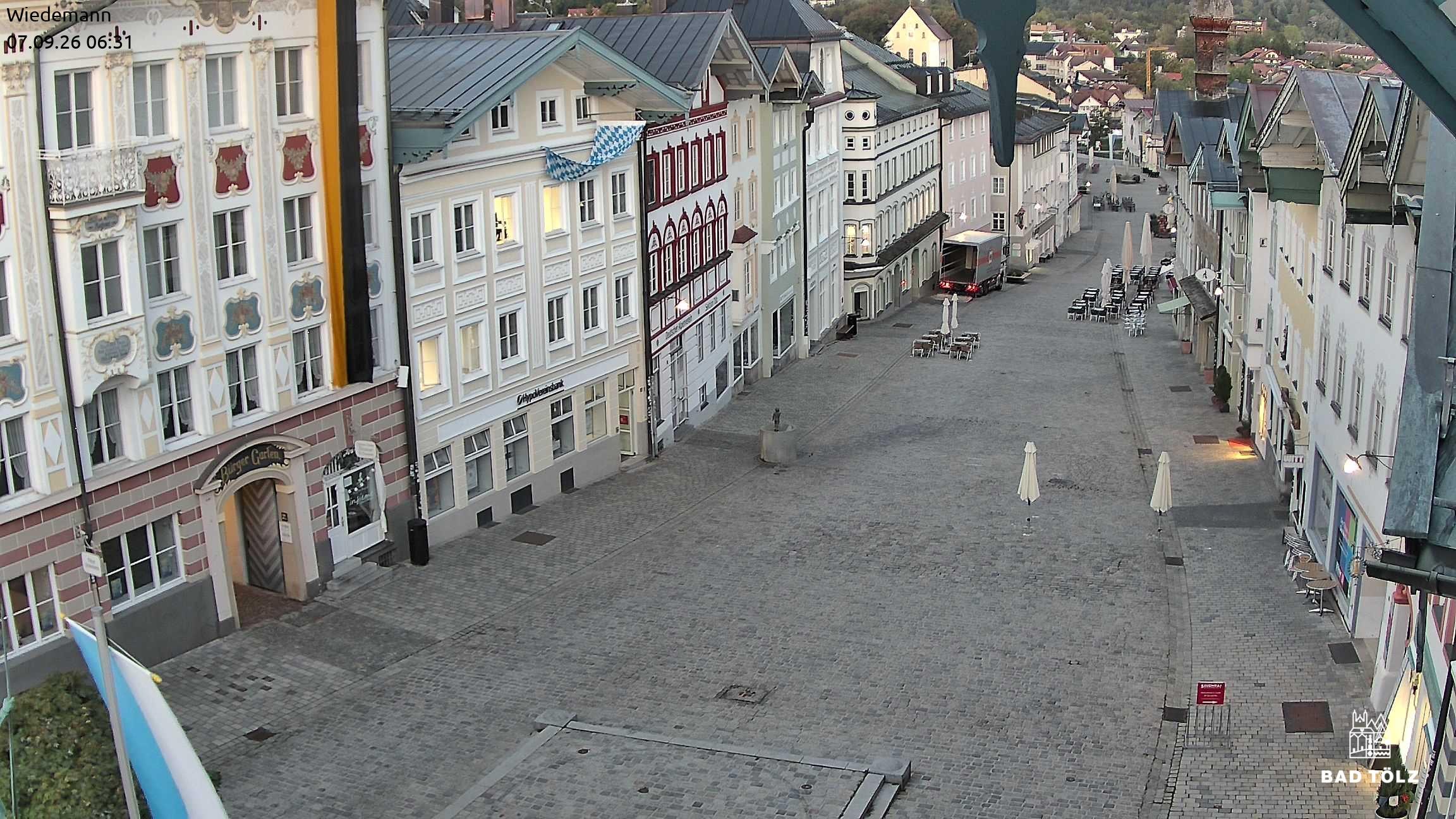 Archiv Foto Webcam Obere Marktstraße Bad Tölz