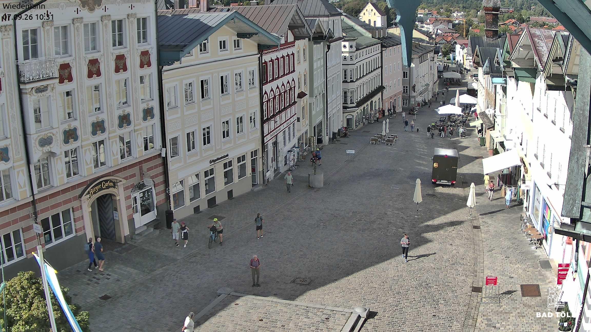 Archiv Foto Webcam Obere Marktstraße Bad Tölz