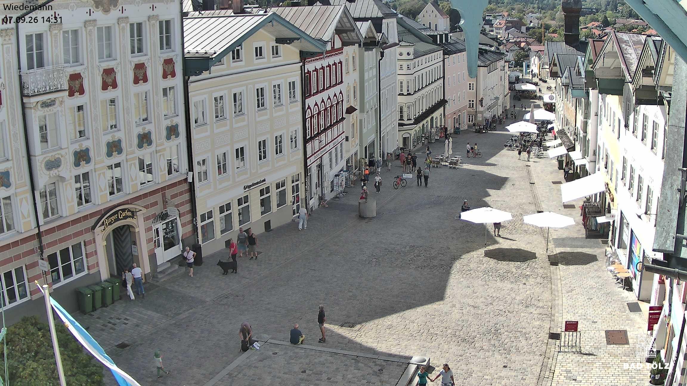 Archiv Foto Webcam Obere Marktstraße Bad Tölz